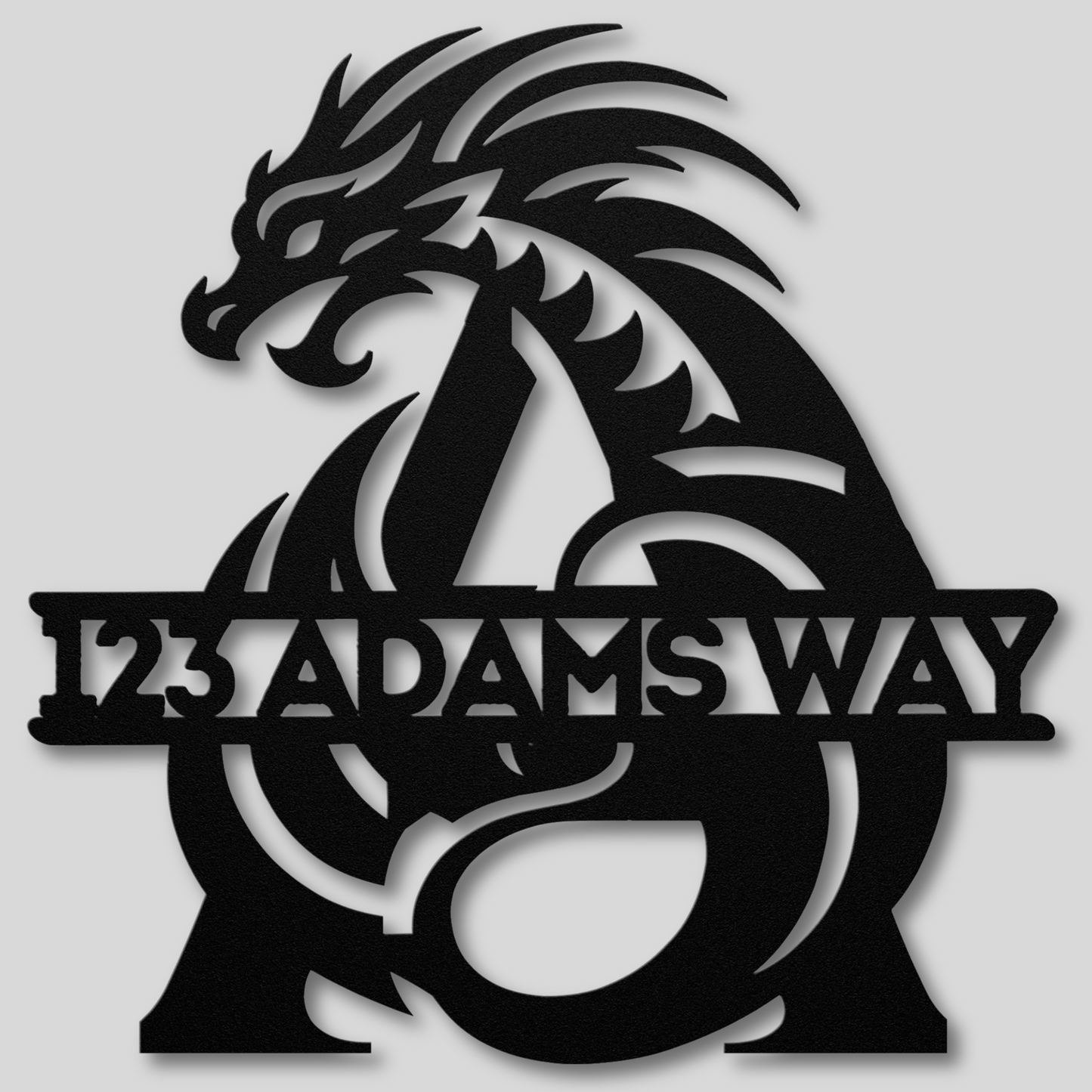 Custom Dragon Letter A Metal Sign: A Touch of Mythical Charm