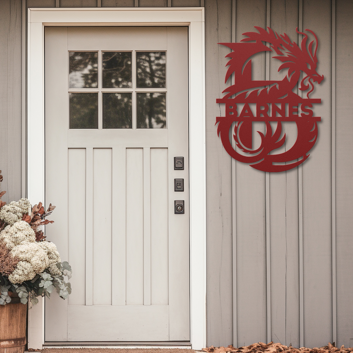 Custom Dragon Letter B Metal Sign: Enchanting and Unique