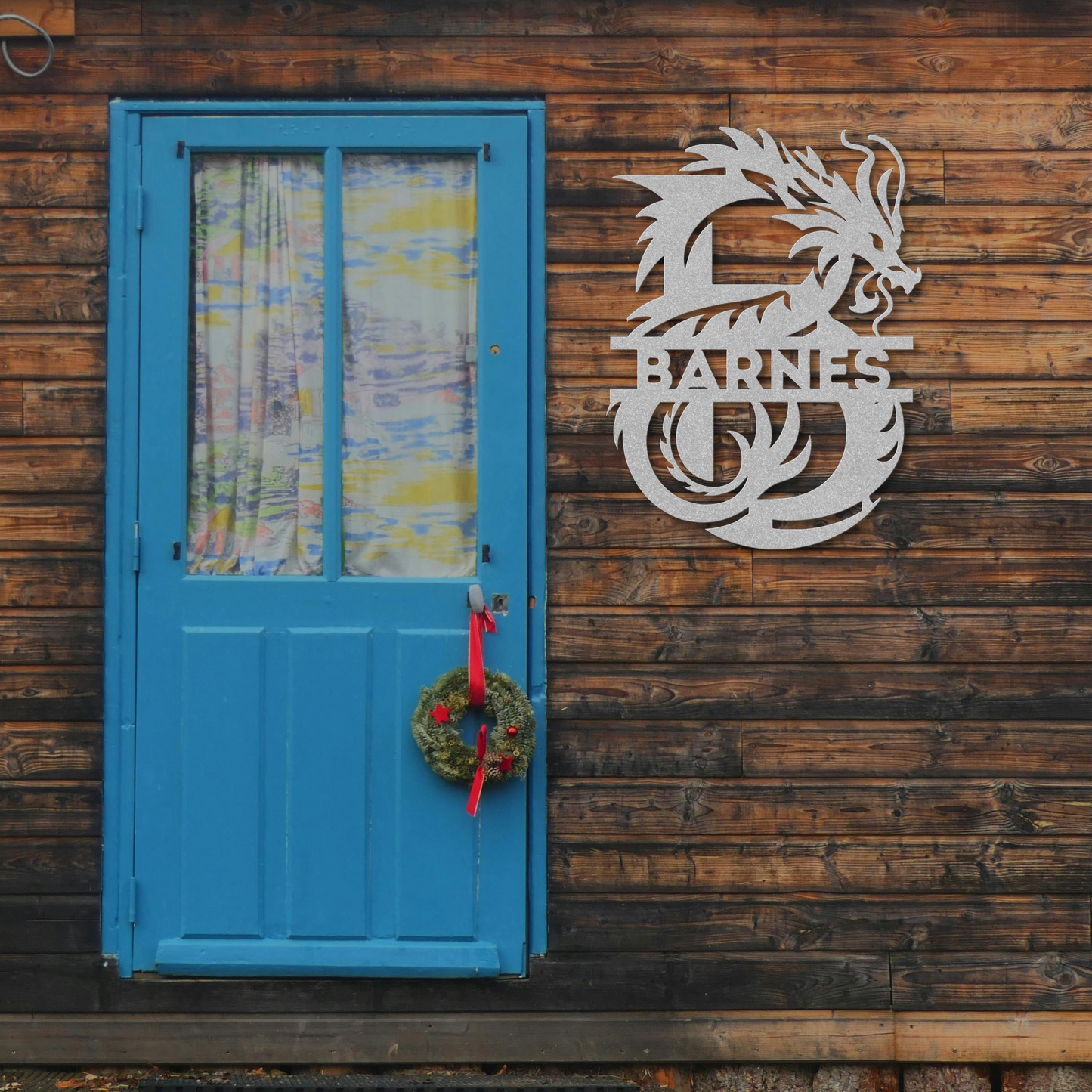 Custom Dragon Letter B Metal Sign: Enchanting and Unique