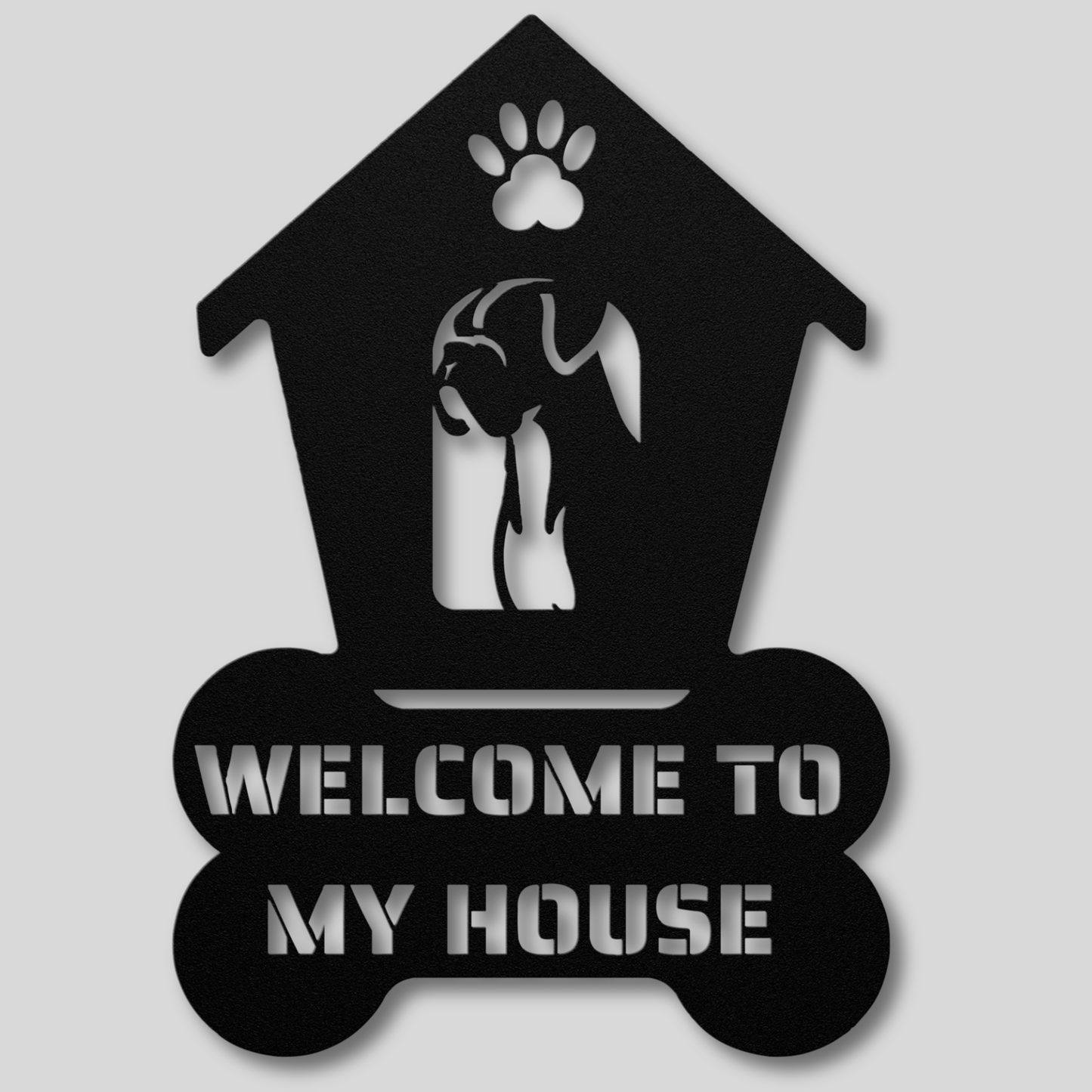 Boxer Welcome Dog House Sign: A Warm Greeting for Your Home