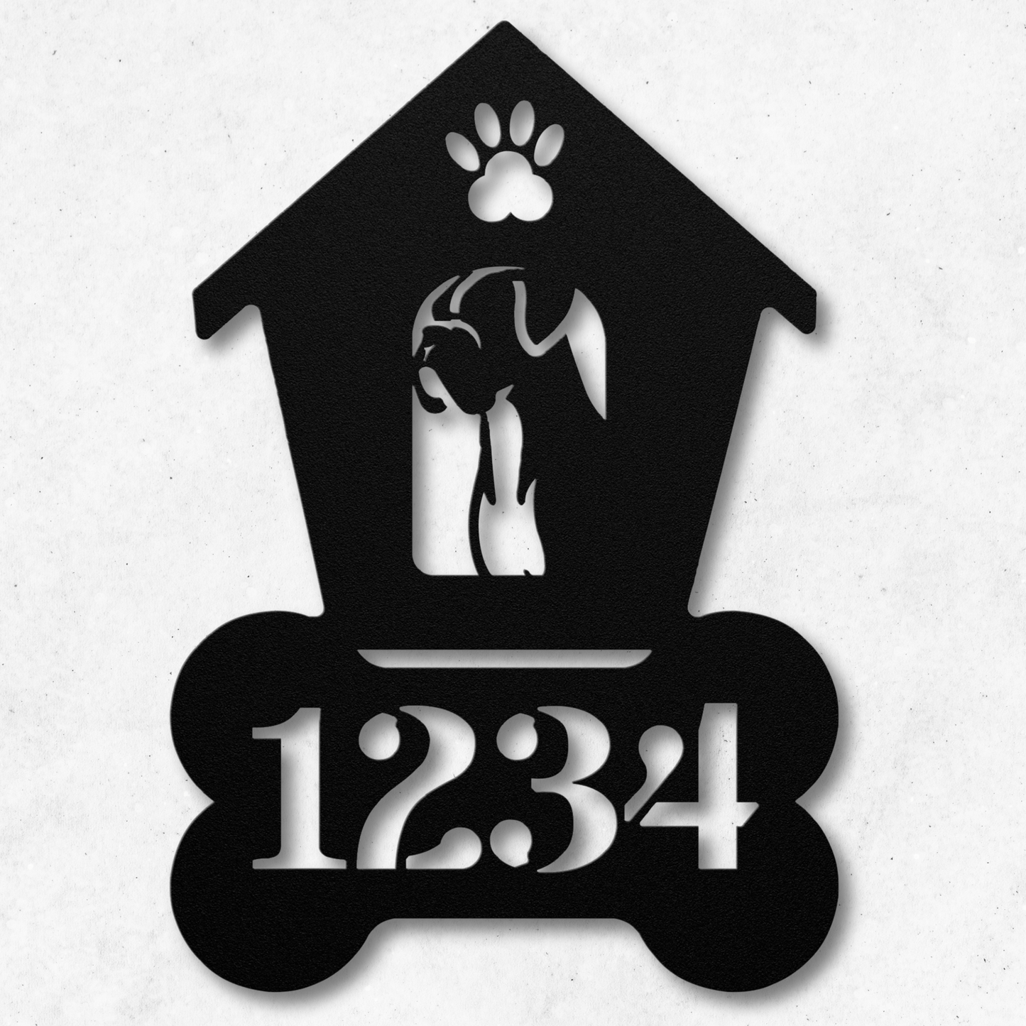 Boxer Dog House Number Sign: A Tail-Wagging Touch