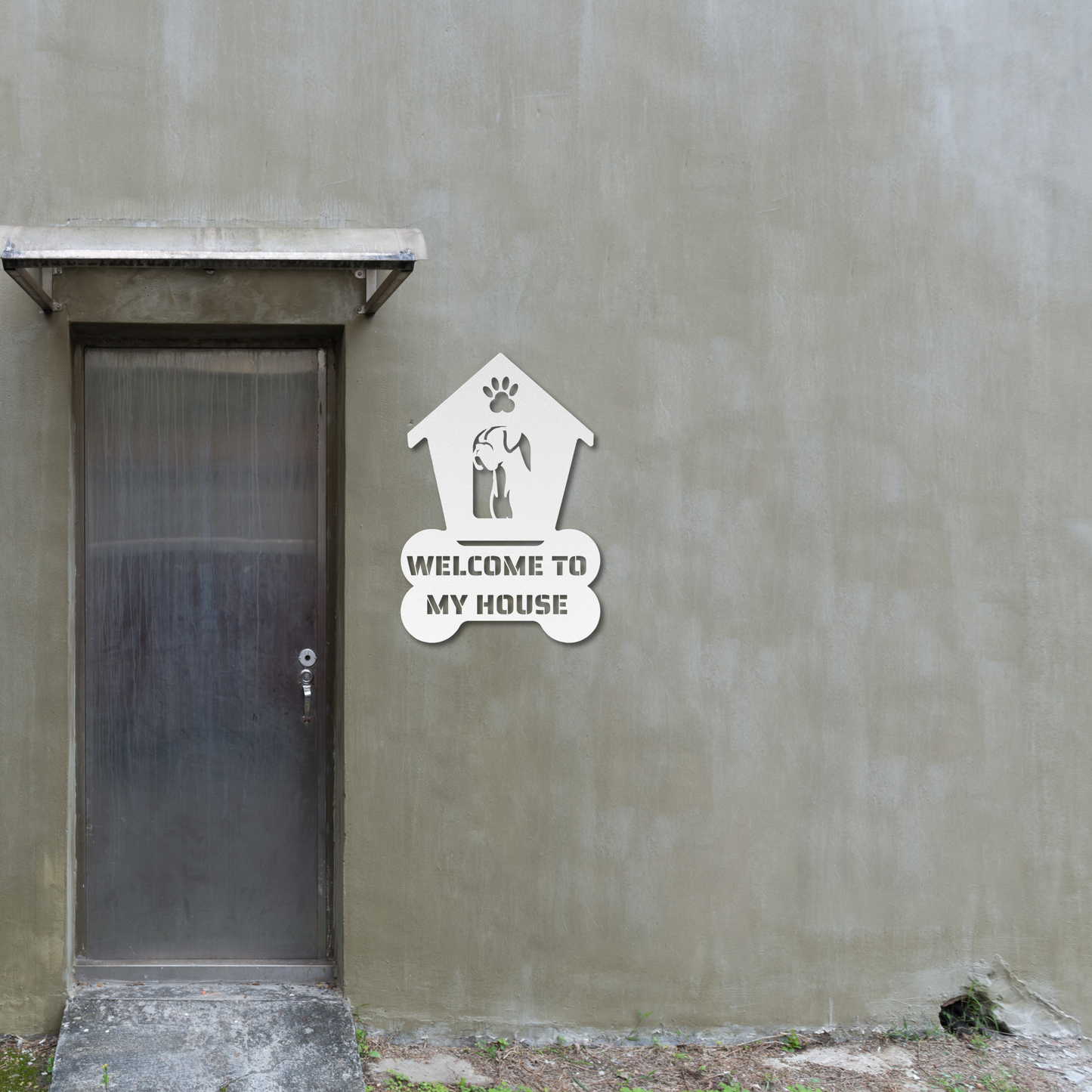 Boxer Welcome Dog House Sign: A Warm Greeting for Your Home