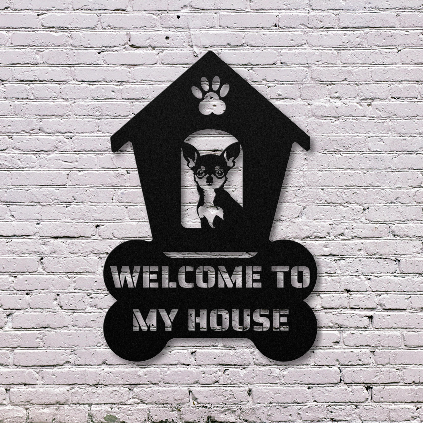 Chihuahua Welcome Dog House Sign: A Warm Greeting for Your Home