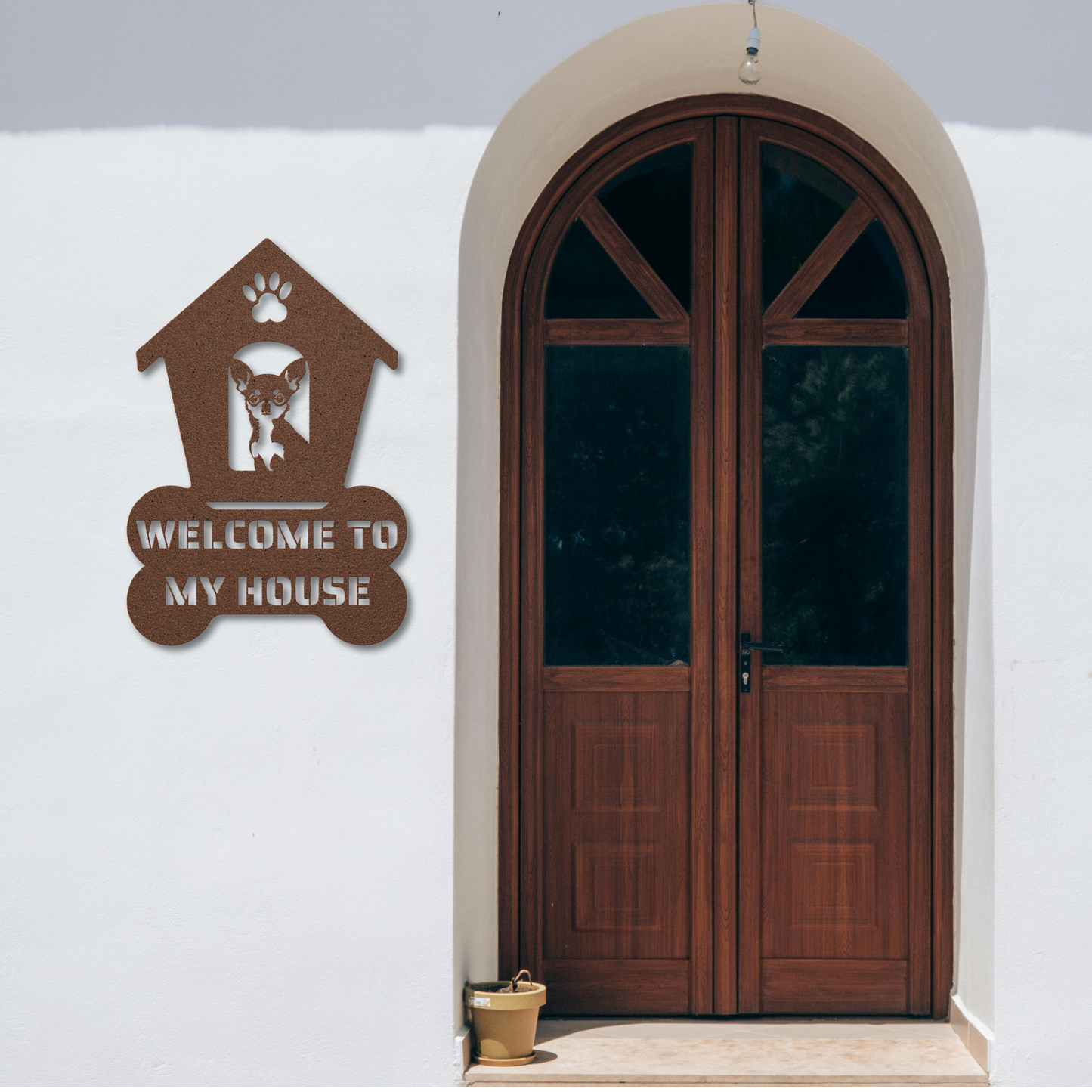 Chihuahua Welcome Dog House Sign: A Warm Greeting for Your Home