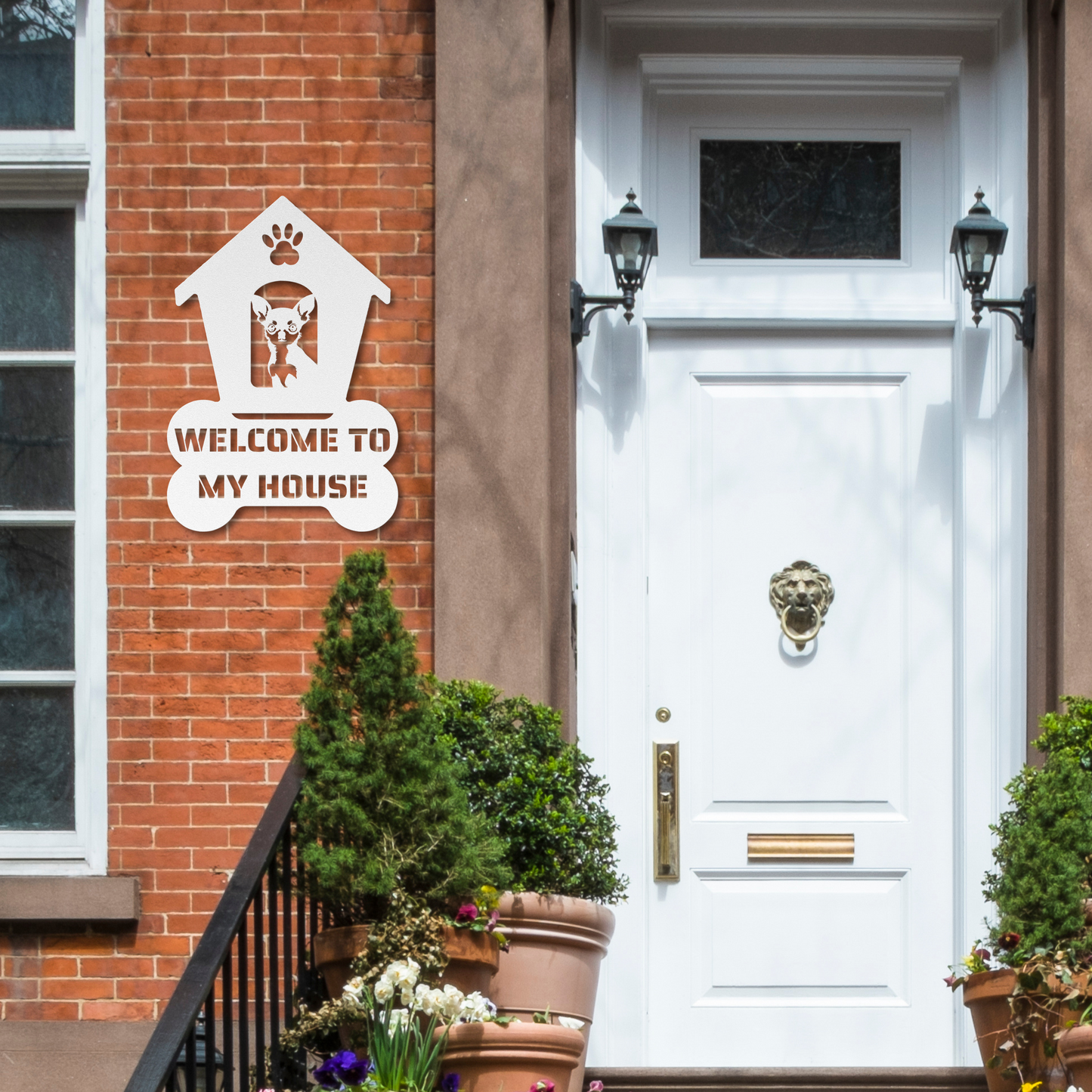 Chihuahua Welcome Dog House Sign: A Warm Greeting for Your Home