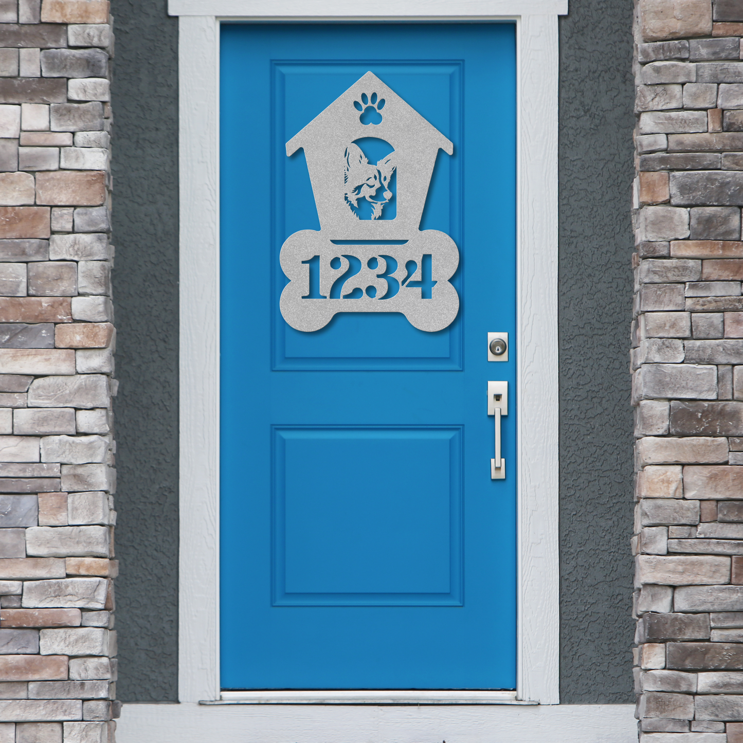 Corgi Dog House Number Sign: A Tail-Wagging Touch
