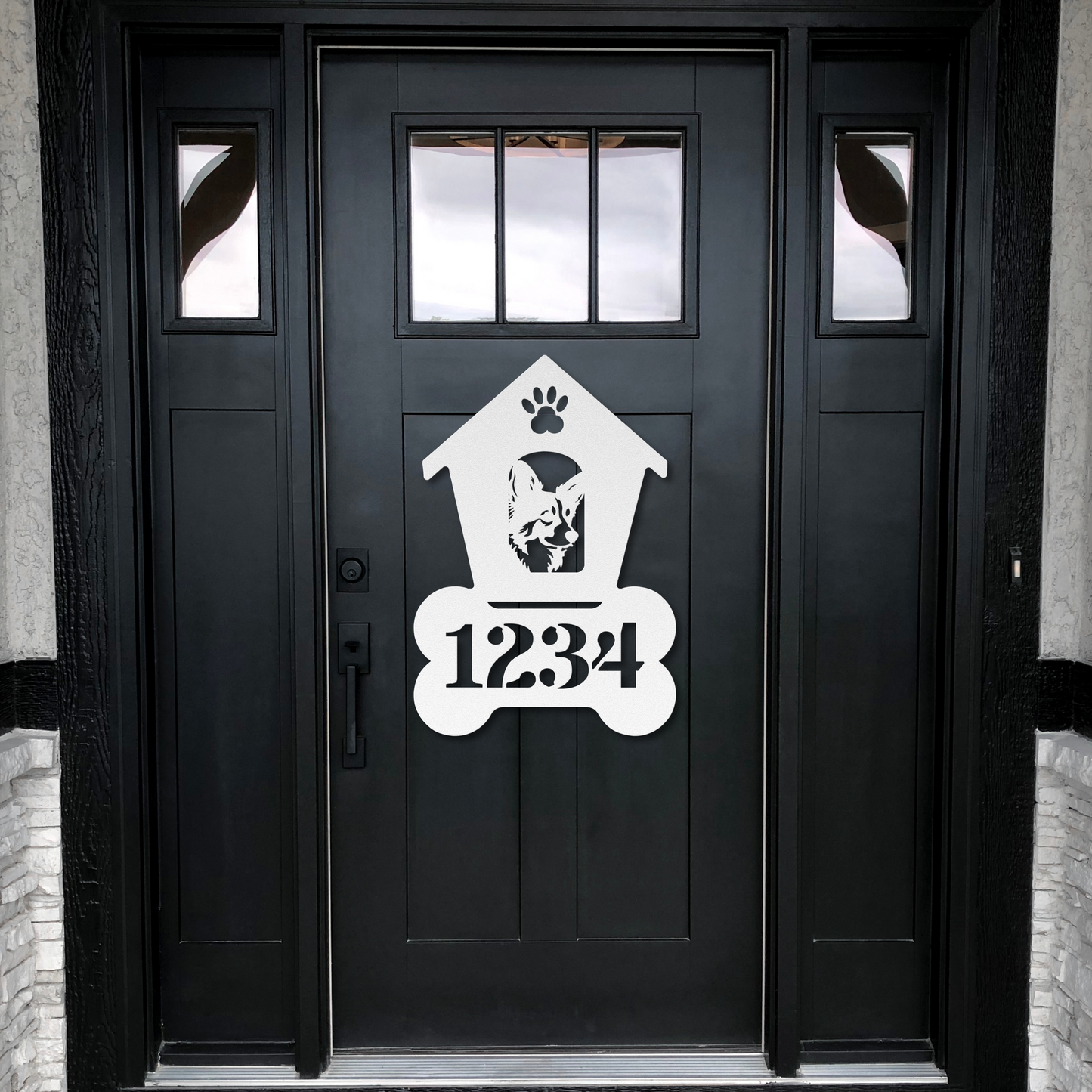 Corgi Dog House Number Sign: A Tail-Wagging Touch