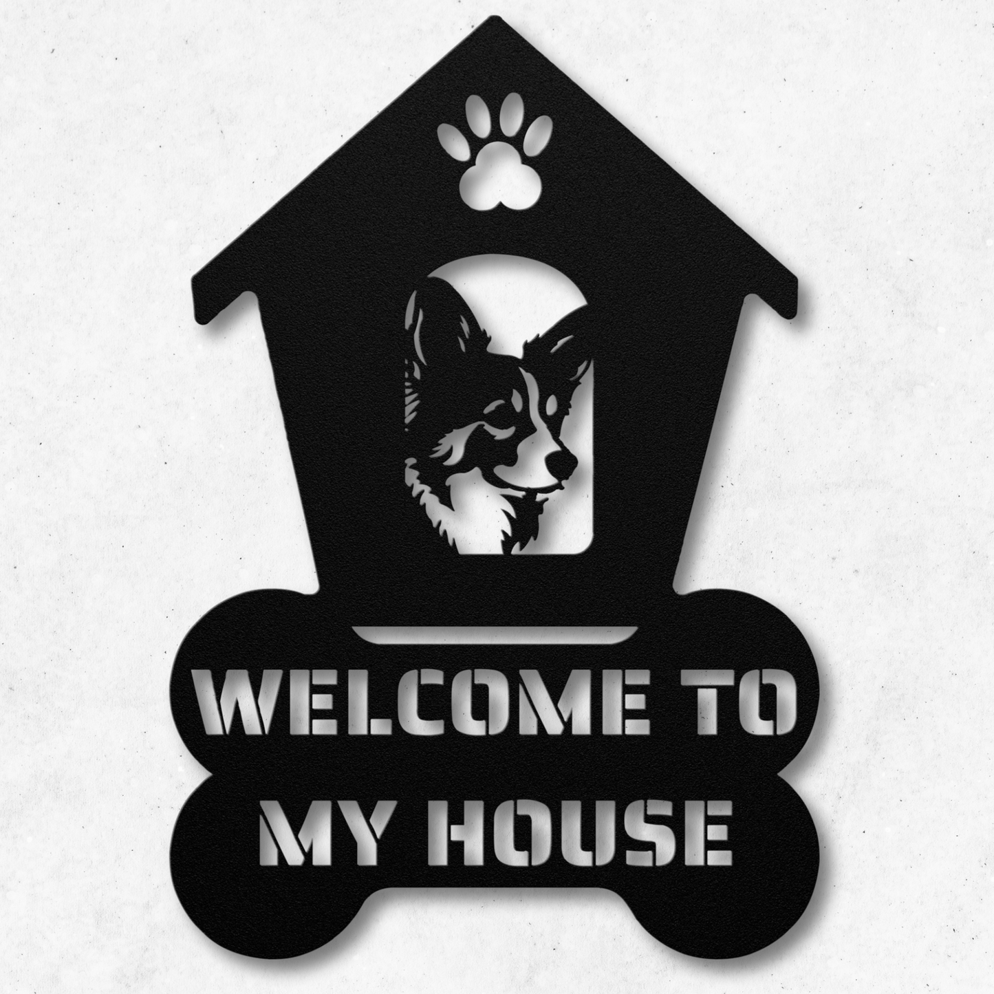 Corgi Welcome Dog House Sign: A Warm Greeting for Your Home