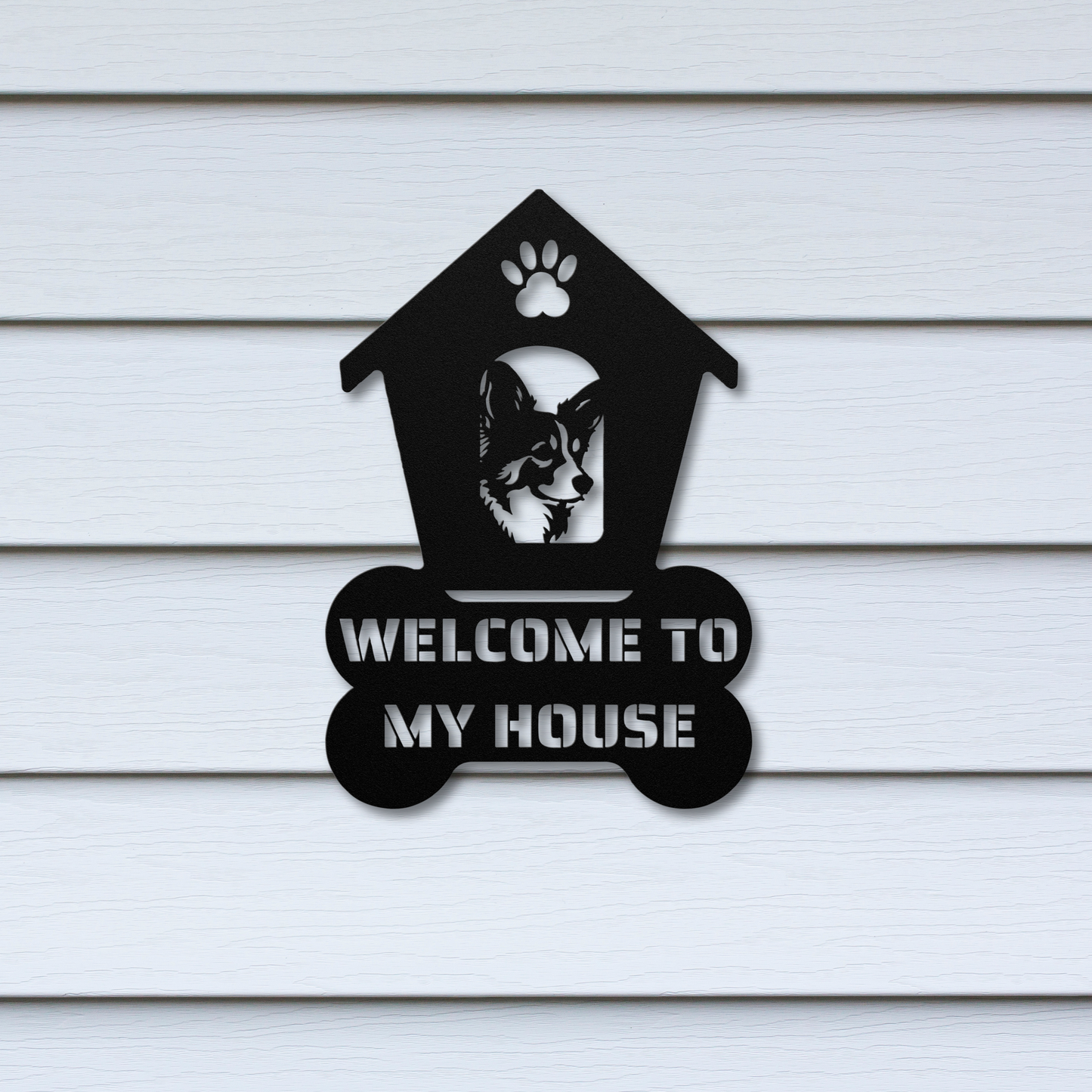 Corgi Welcome Dog House Sign: A Warm Greeting for Your Home