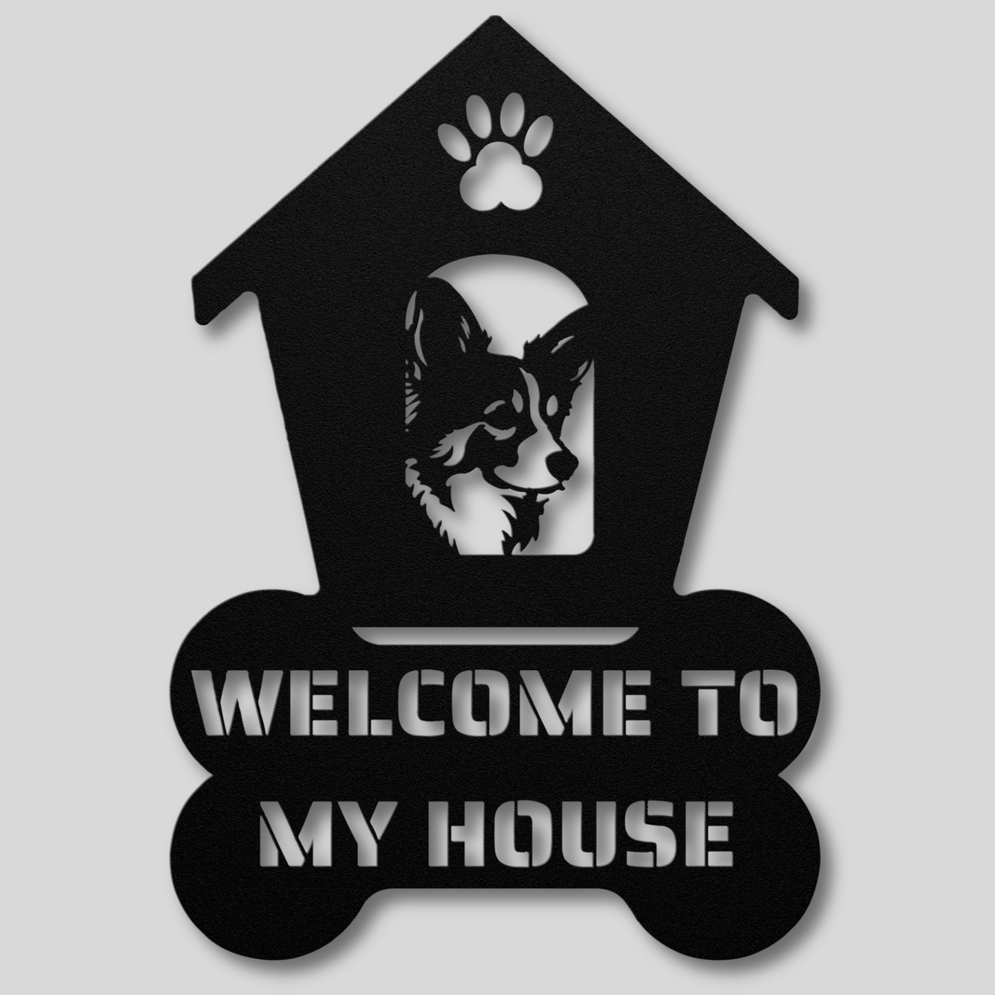 Corgi Welcome Dog House Sign: A Warm Greeting for Your Home