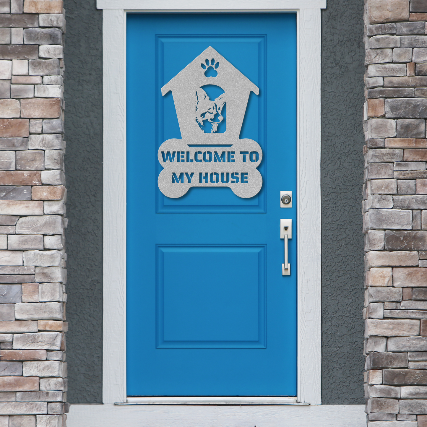 Corgi Welcome Dog House Sign: A Warm Greeting for Your Home