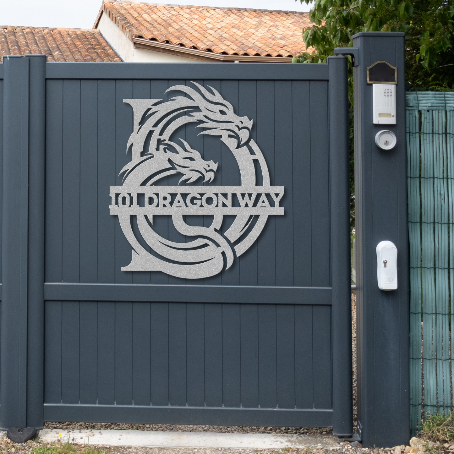 Custom Dragon Letter D Metal Sign: For Mythical Lovers