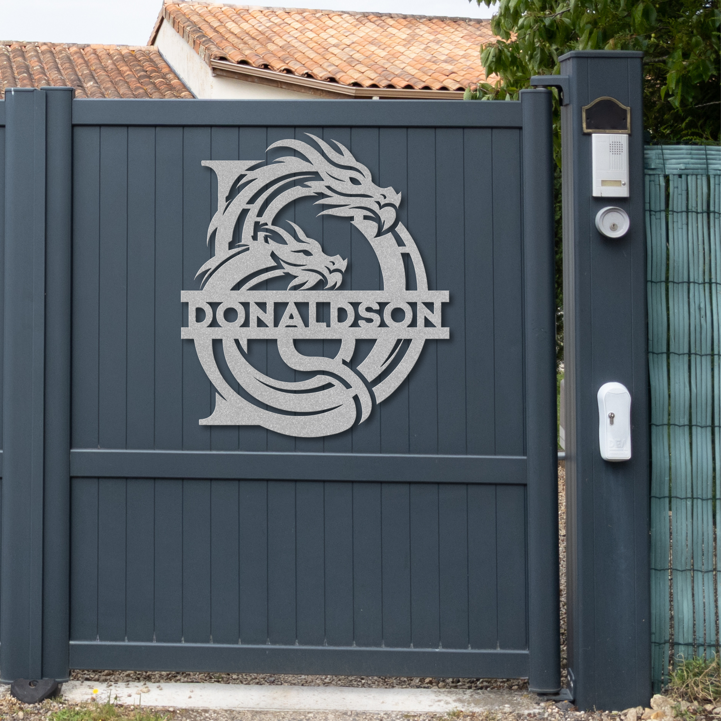 Custom Dragon Letter D Metal Sign: For Mythical Lovers