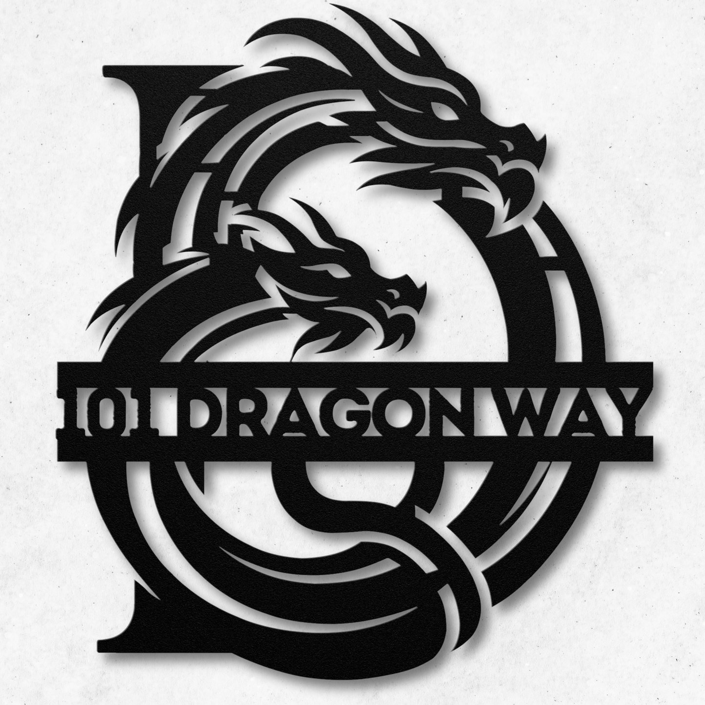 Custom Dragon Letter D Metal Sign: For Mythical Lovers