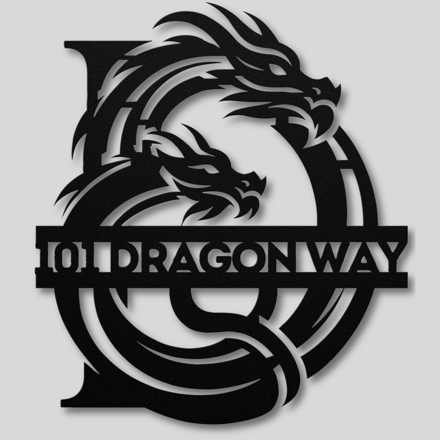 Custom Dragon Letter D Metal Sign: For Mythical Lovers