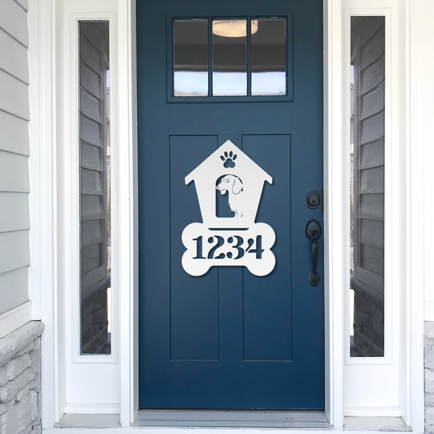 Dachshund Dog House Number Sign: A Tail-Wagging Touch