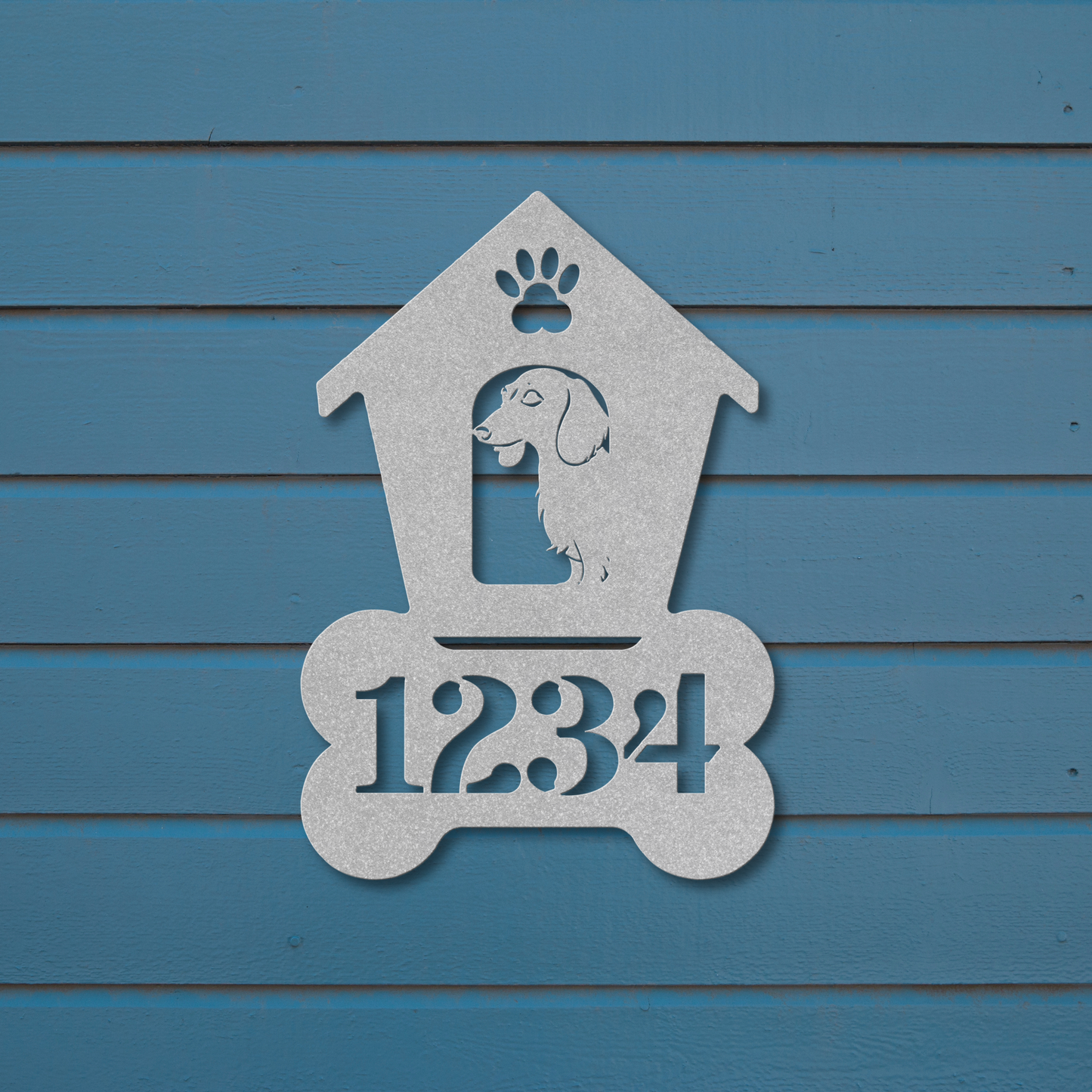 Dachshund Dog House Number Sign: A Tail-Wagging Touch