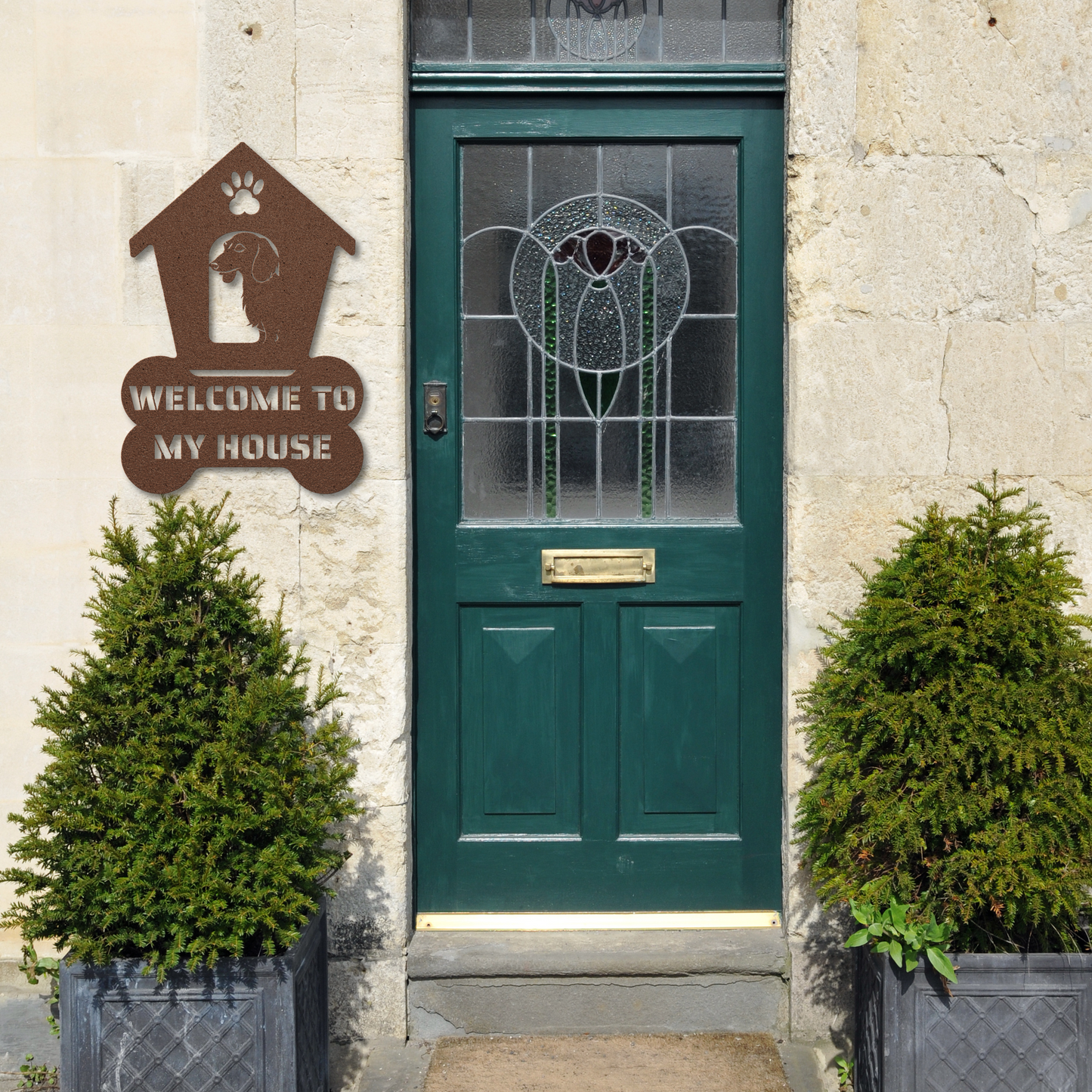 Dachshund Welcome Dog House Sign: A Warm Greeting for Your Home