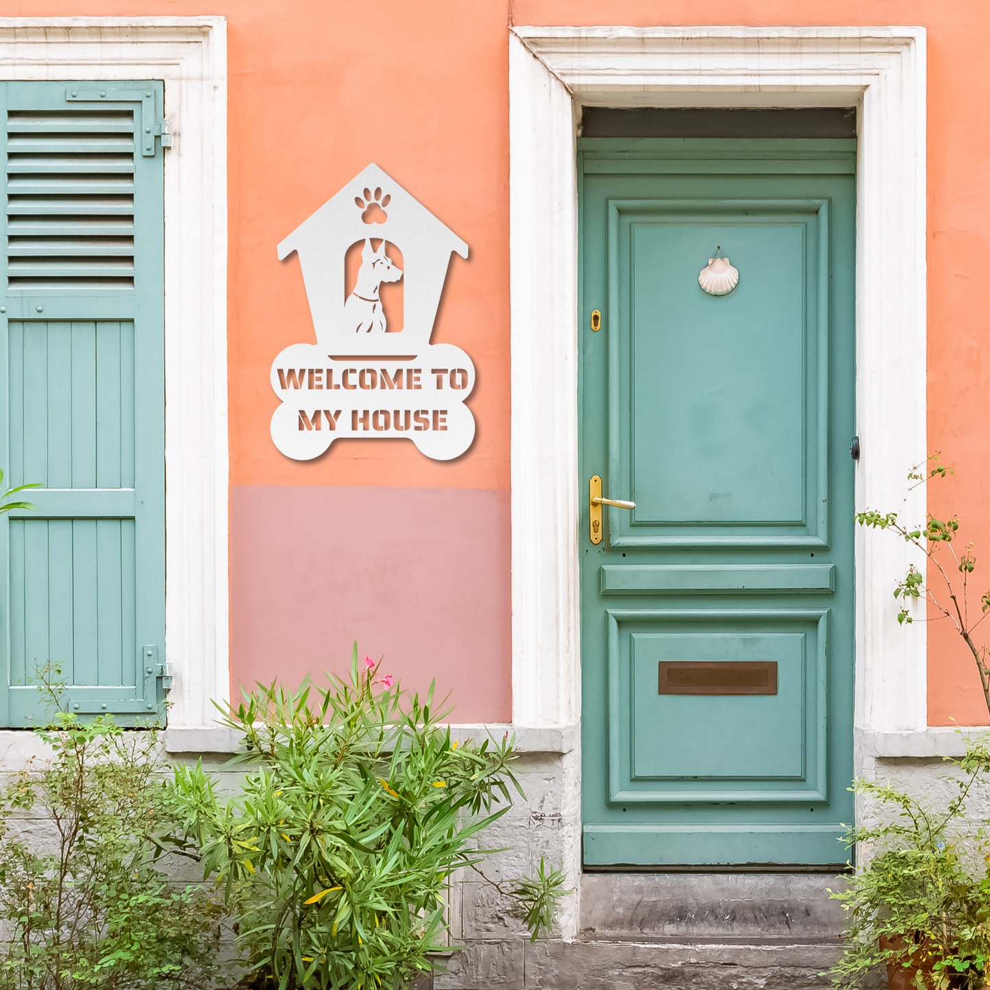 Doberman Welcome Dog House Sign: A Warm Greeting for Your Home