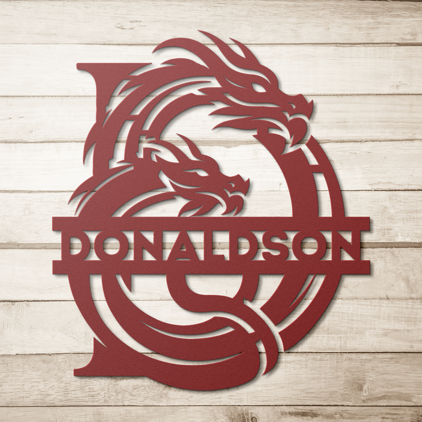 Custom Dragon Letter D Metal Sign: For Mythical Lovers