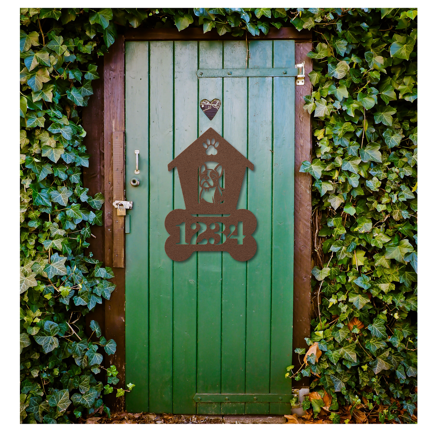 French Bulldog Dog House Number Sign: A Tail-Wagging Touch
