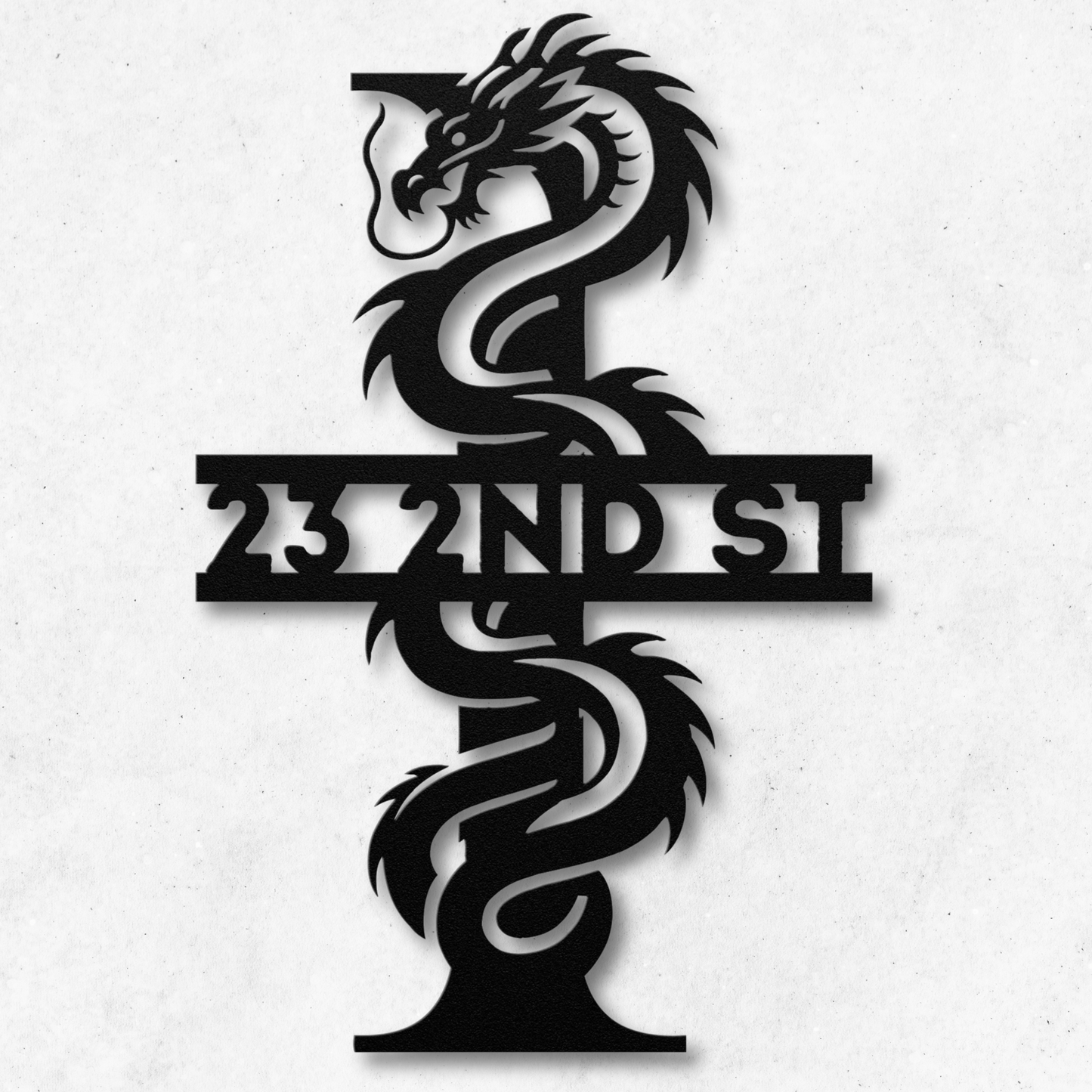 Custom Dragon Letter I Metal Sign: A Striking Statement Piece