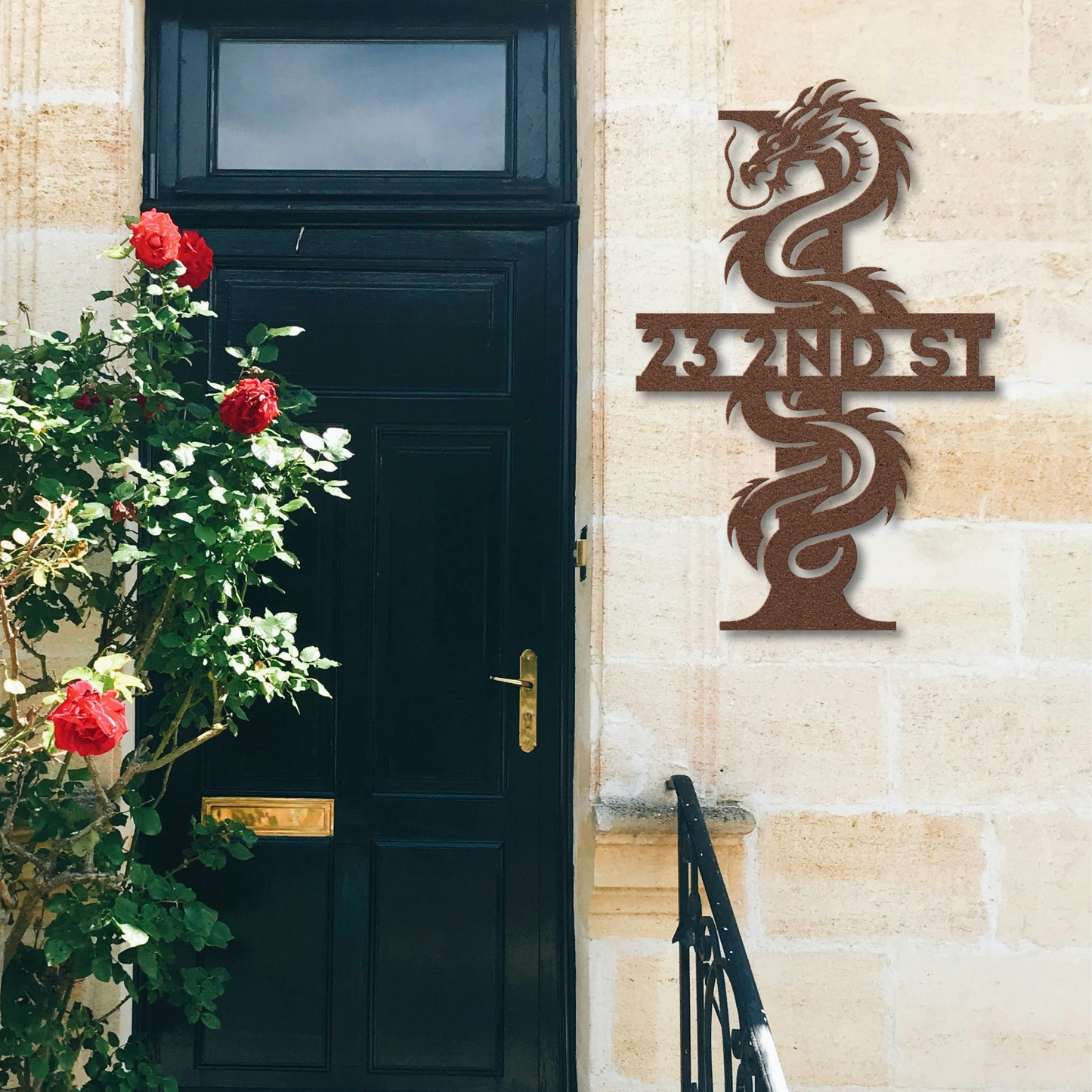 Custom Dragon Letter I Metal Sign: A Striking Statement Piece