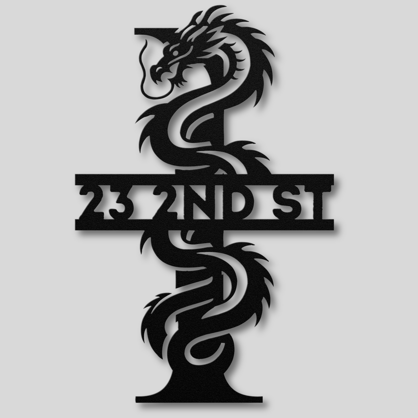 Custom Dragon Letter I Metal Sign: A Striking Statement Piece