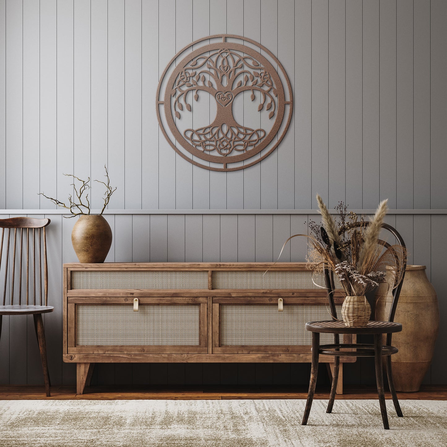 Custom Initial Tree of Life Metal Wall Art: A Symbol of Family and Growth