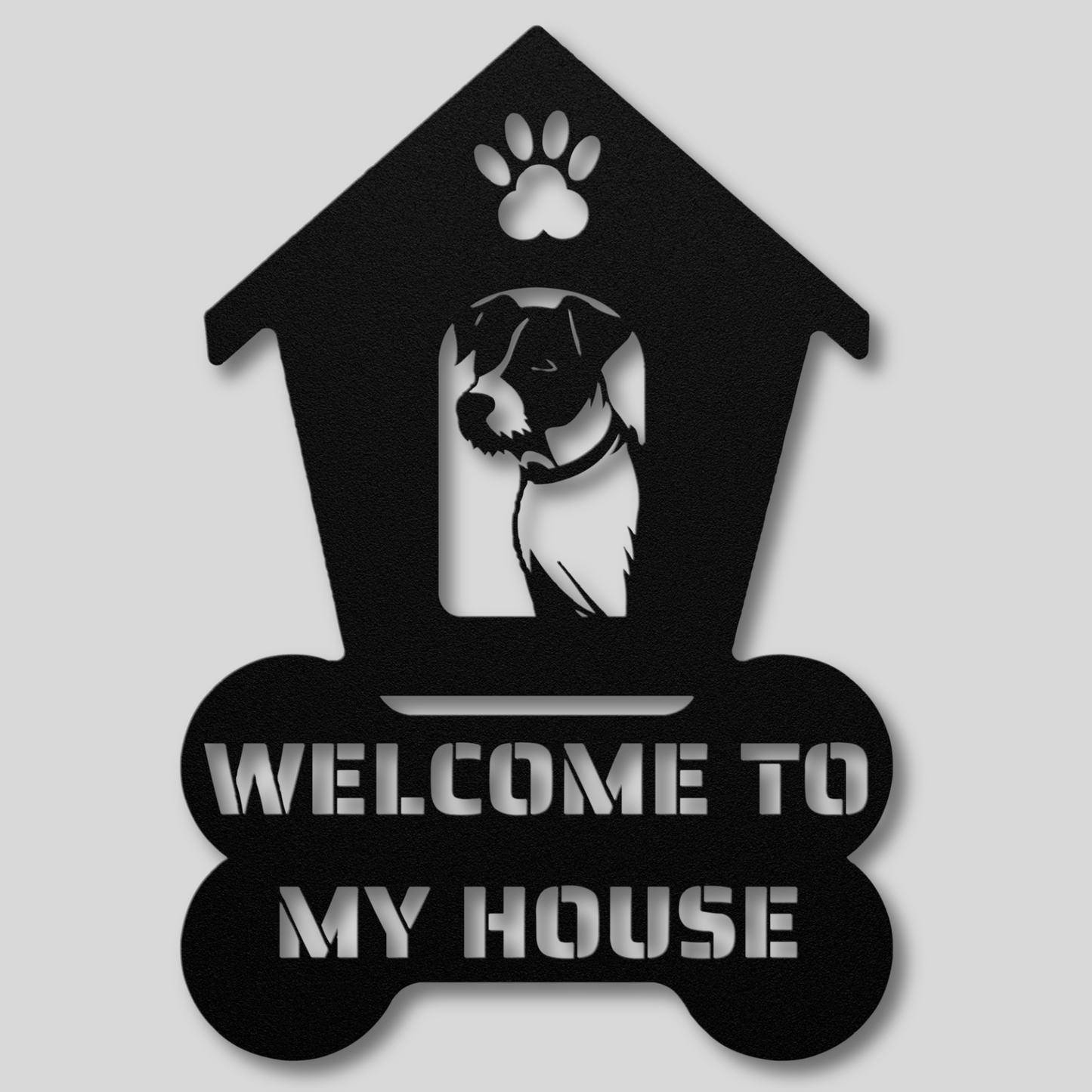 Jack Russell Welcome Dog House Metal Sign: A Warm Greeting for Your Home