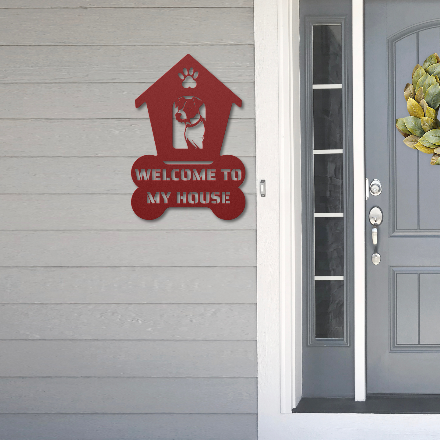 Jack Russell Welcome Dog House Metal Sign: A Warm Greeting for Your Home