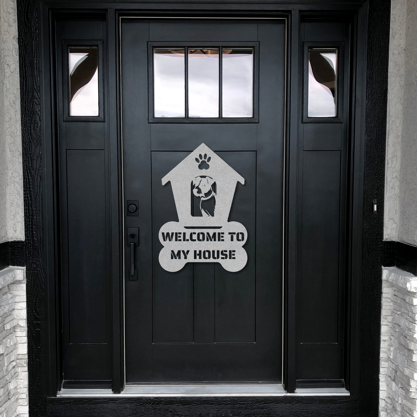 Jack Russell Welcome Dog House Metal Sign: A Warm Greeting for Your Home