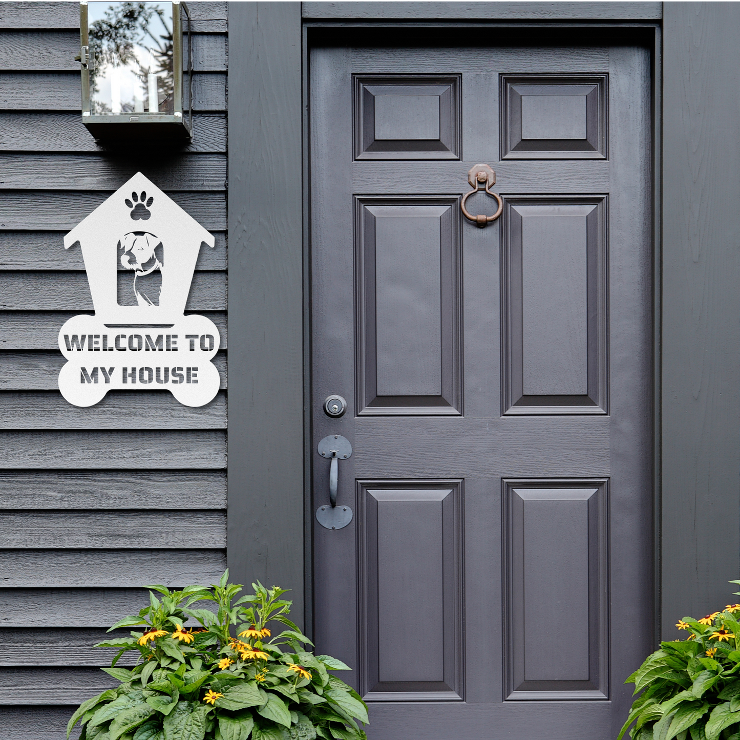 Jack Russell Welcome Dog House Metal Sign: A Warm Greeting for Your Home
