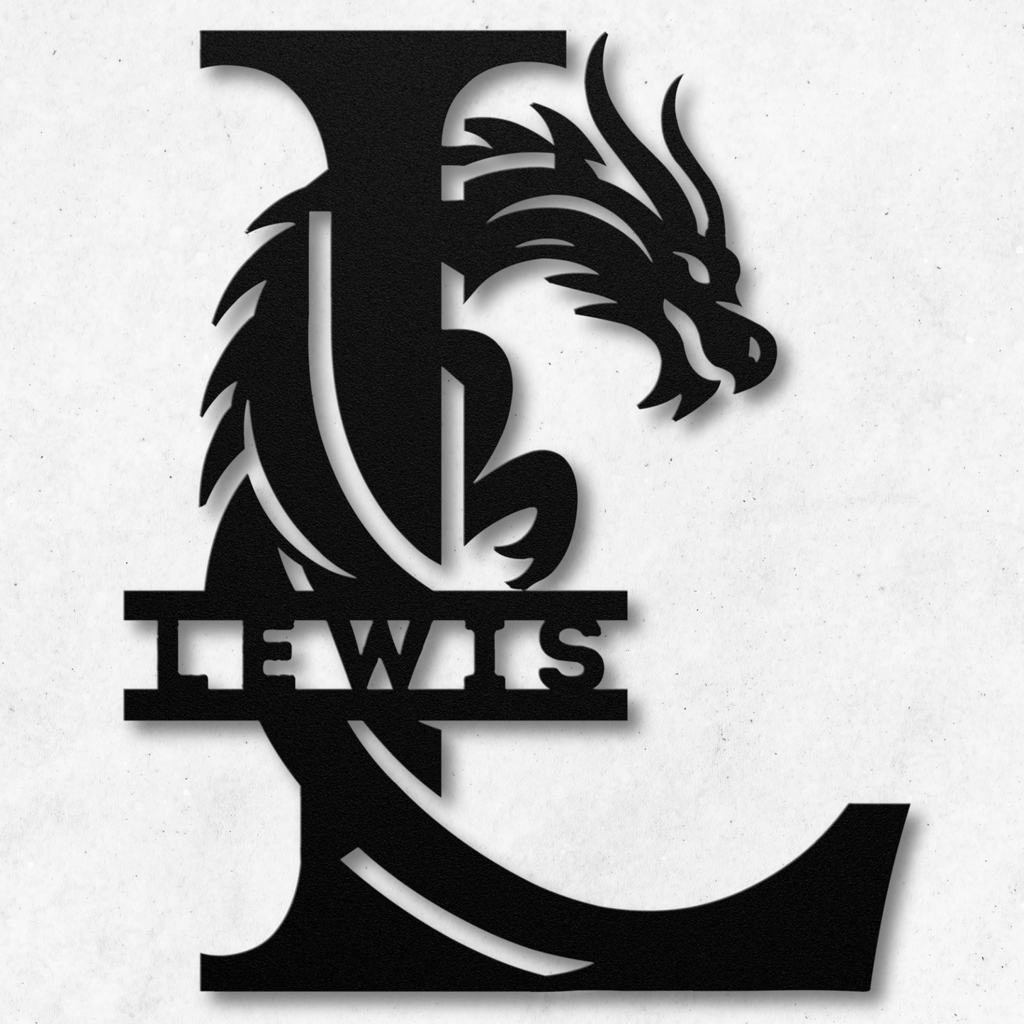 Custom Dragon Letter L Metal Sign: A Touch of Imagination
