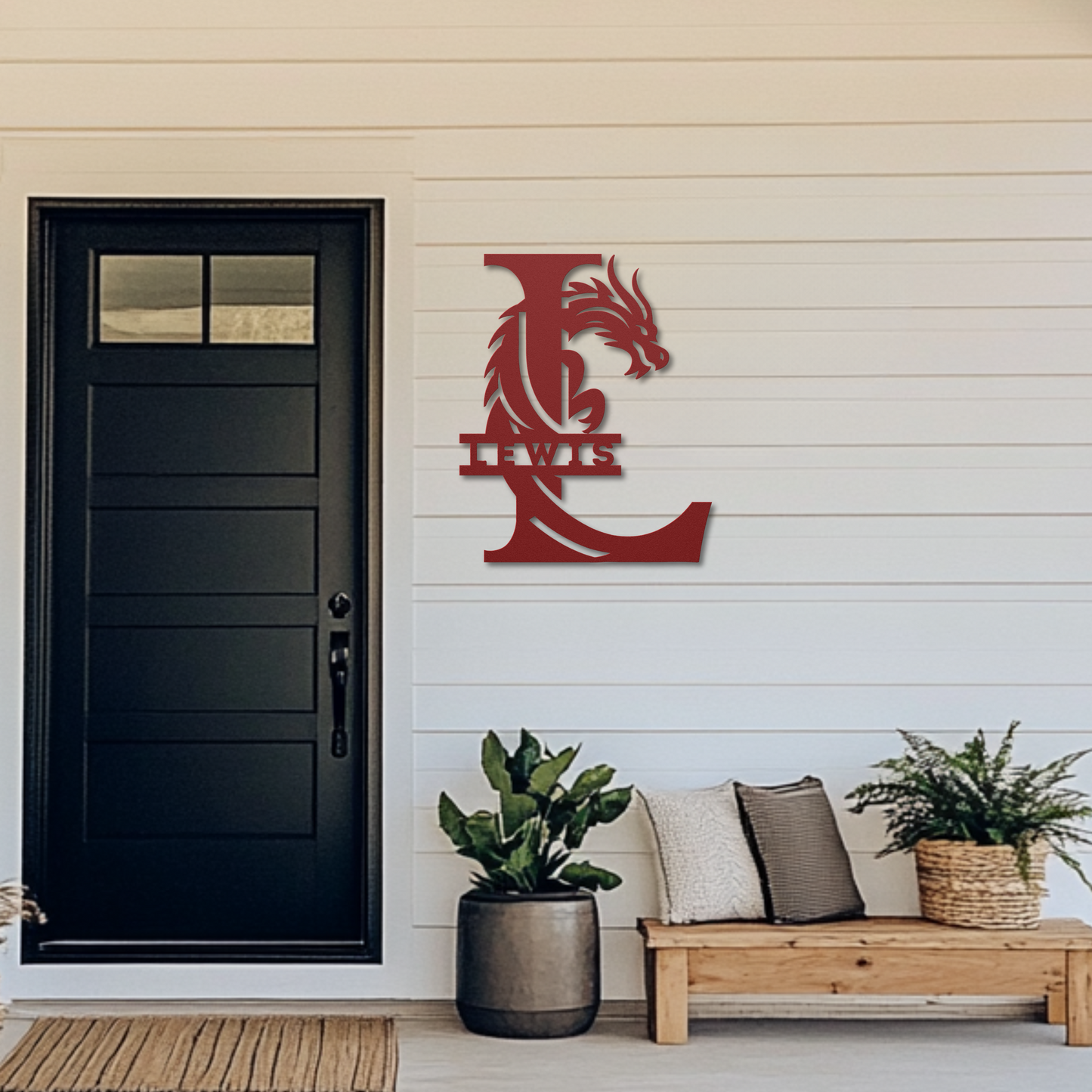Custom Dragon Letter L Metal Sign: A Touch of Imagination
