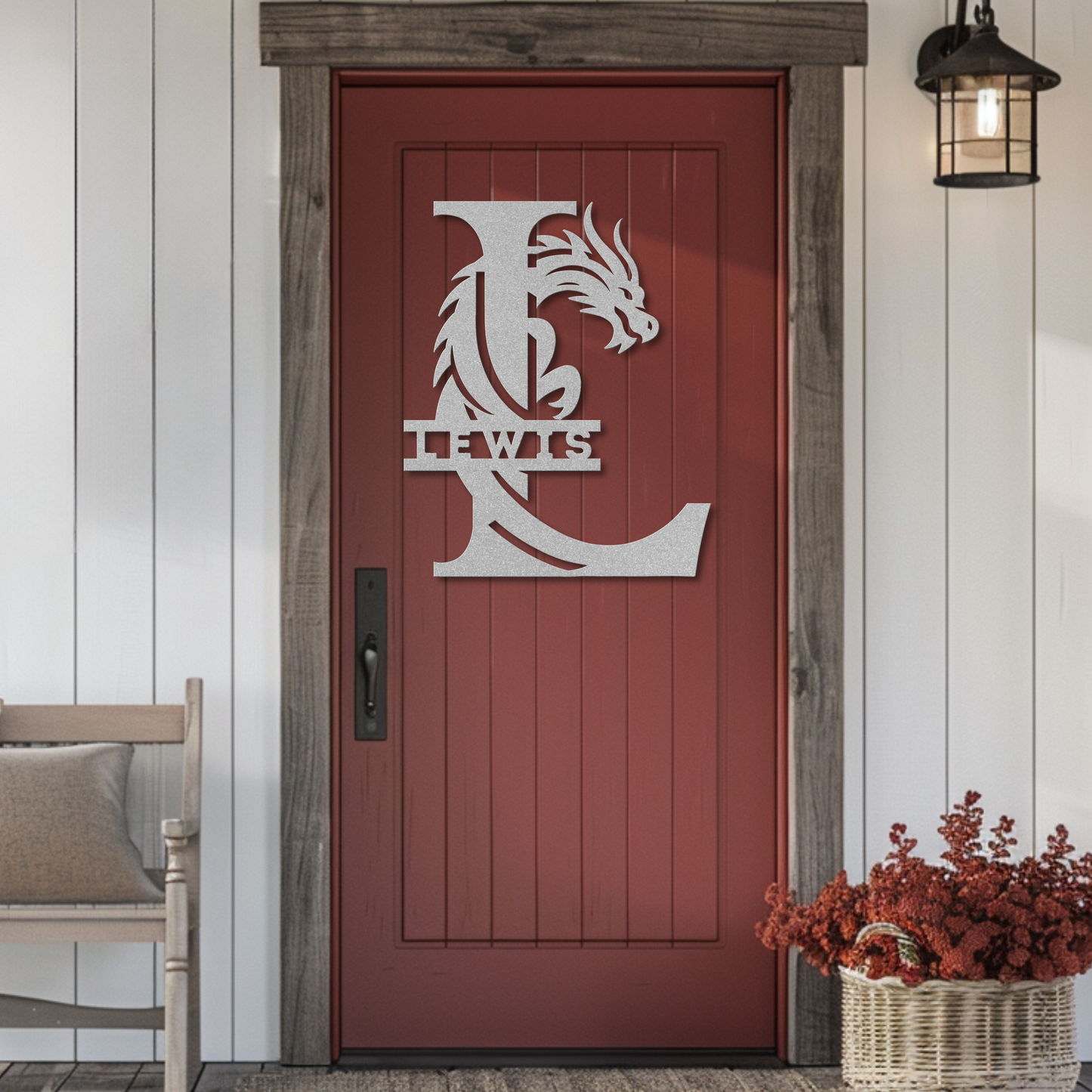 Custom Dragon Letter L Metal Sign: A Touch of Imagination