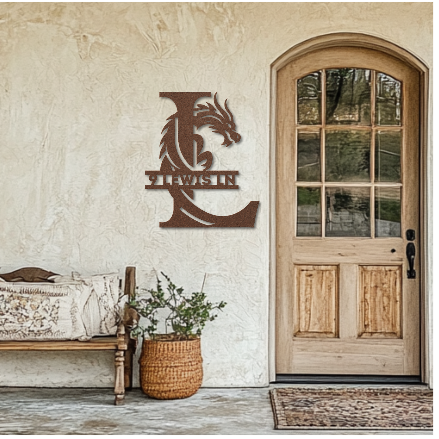 Custom Dragon Letter L Metal Sign: A Touch of Imagination