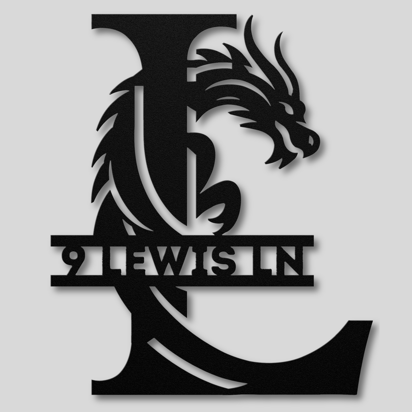 Custom Dragon Letter L Metal Sign: A Touch of Imagination