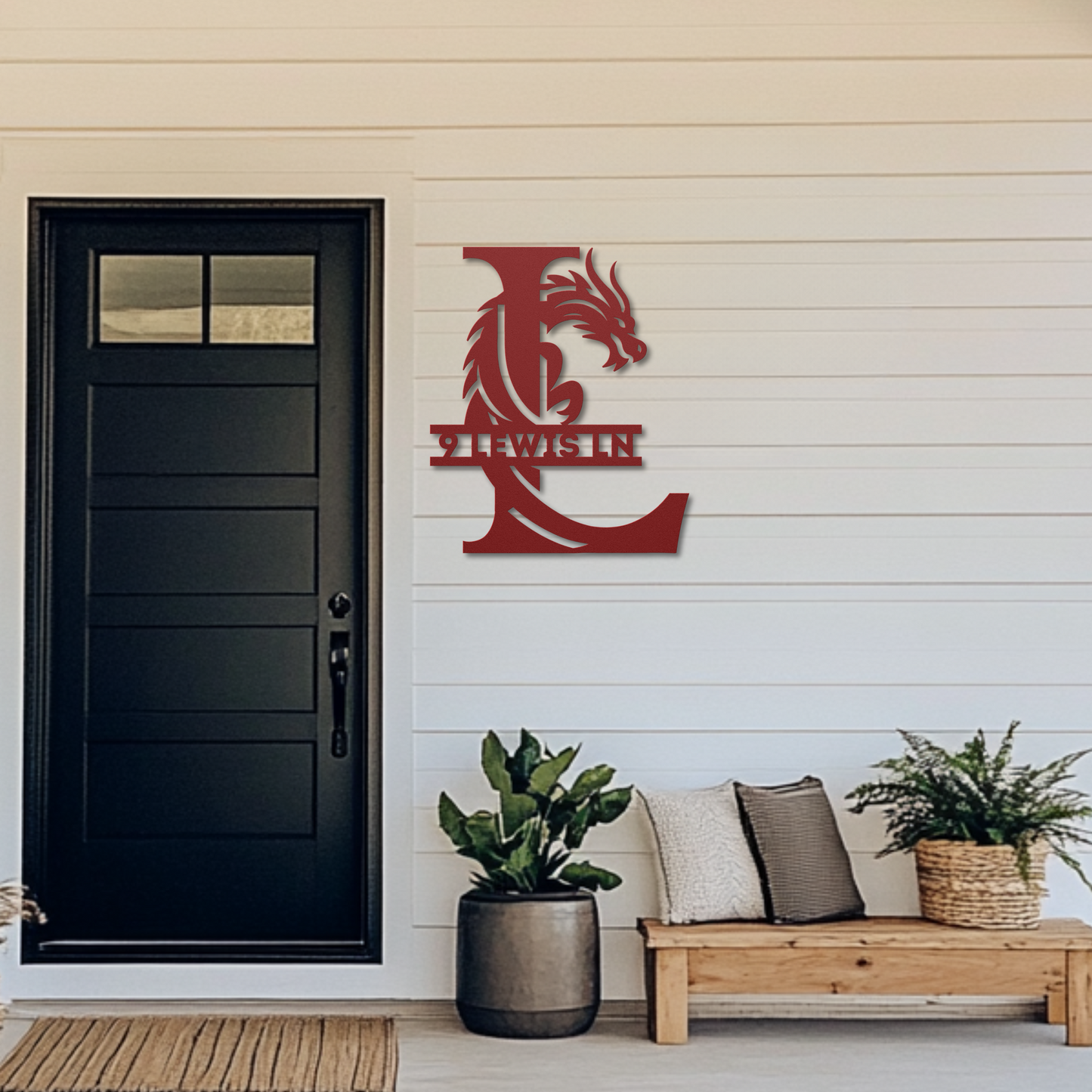 Custom Dragon Letter L Metal Sign: A Touch of Imagination