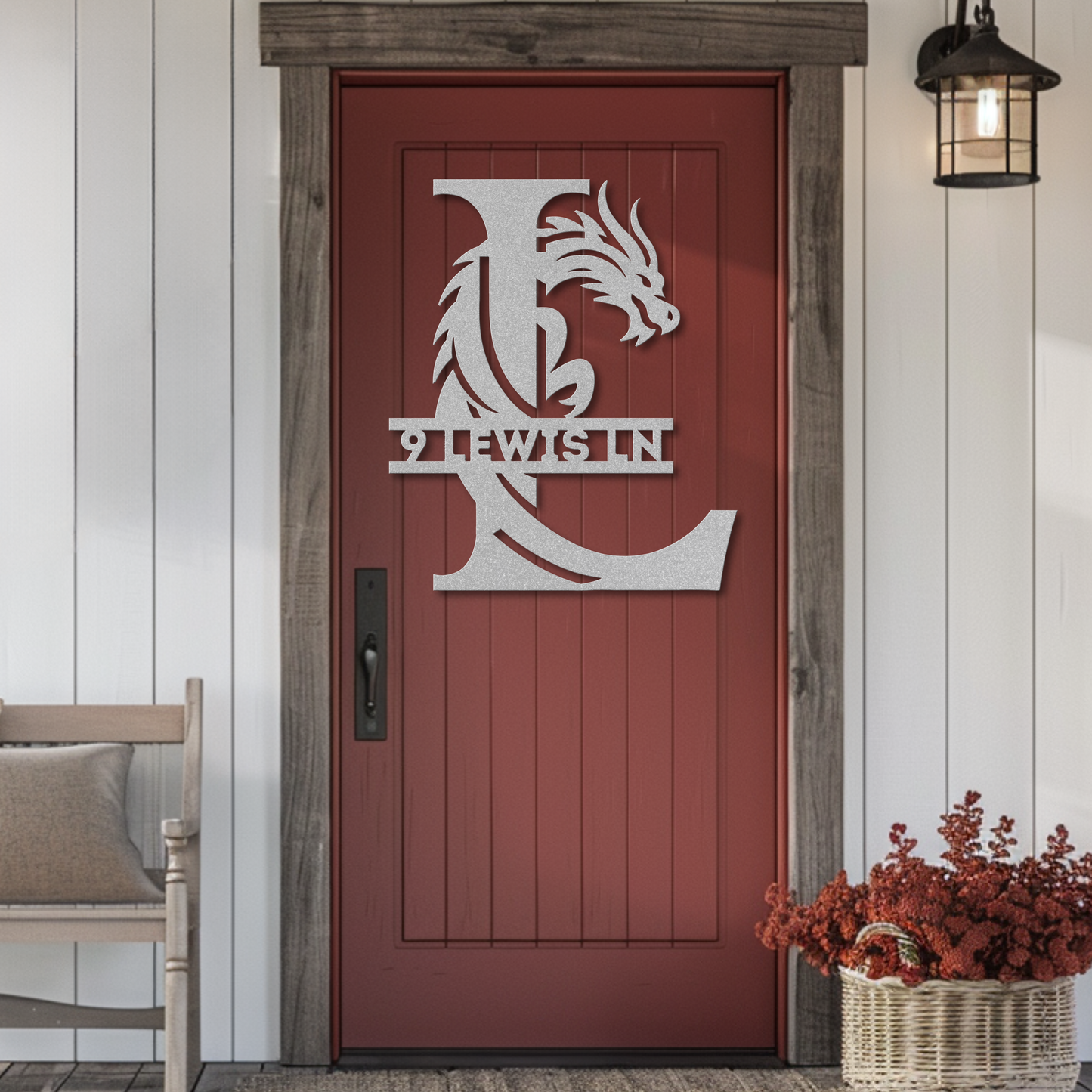 Custom Dragon Letter L Metal Sign: A Touch of Imagination