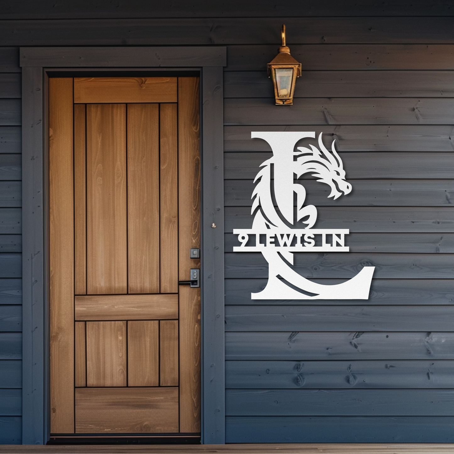 Custom Dragon Letter L Metal Sign: A Touch of Imagination