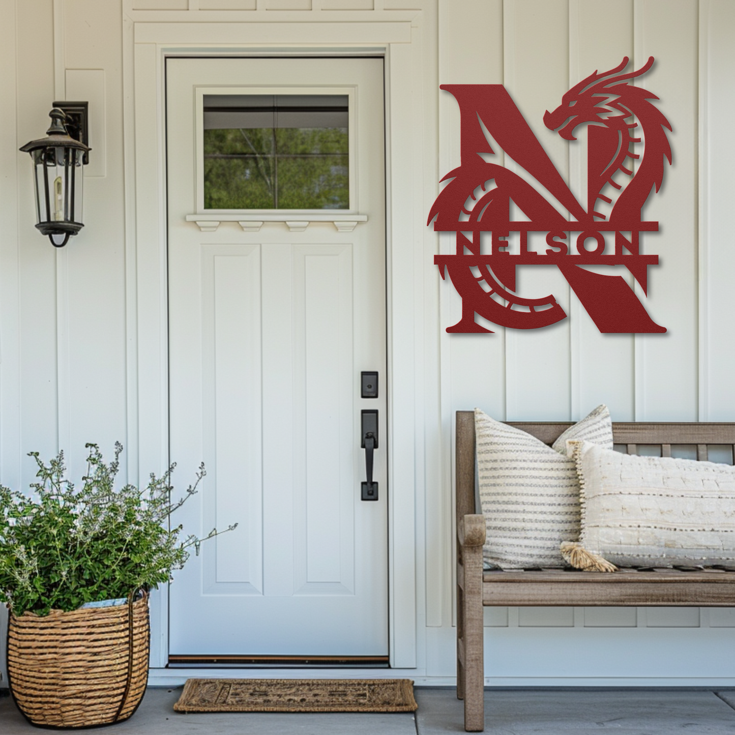Custom Dragon Letter N Metal Sign: Bold and Imaginative