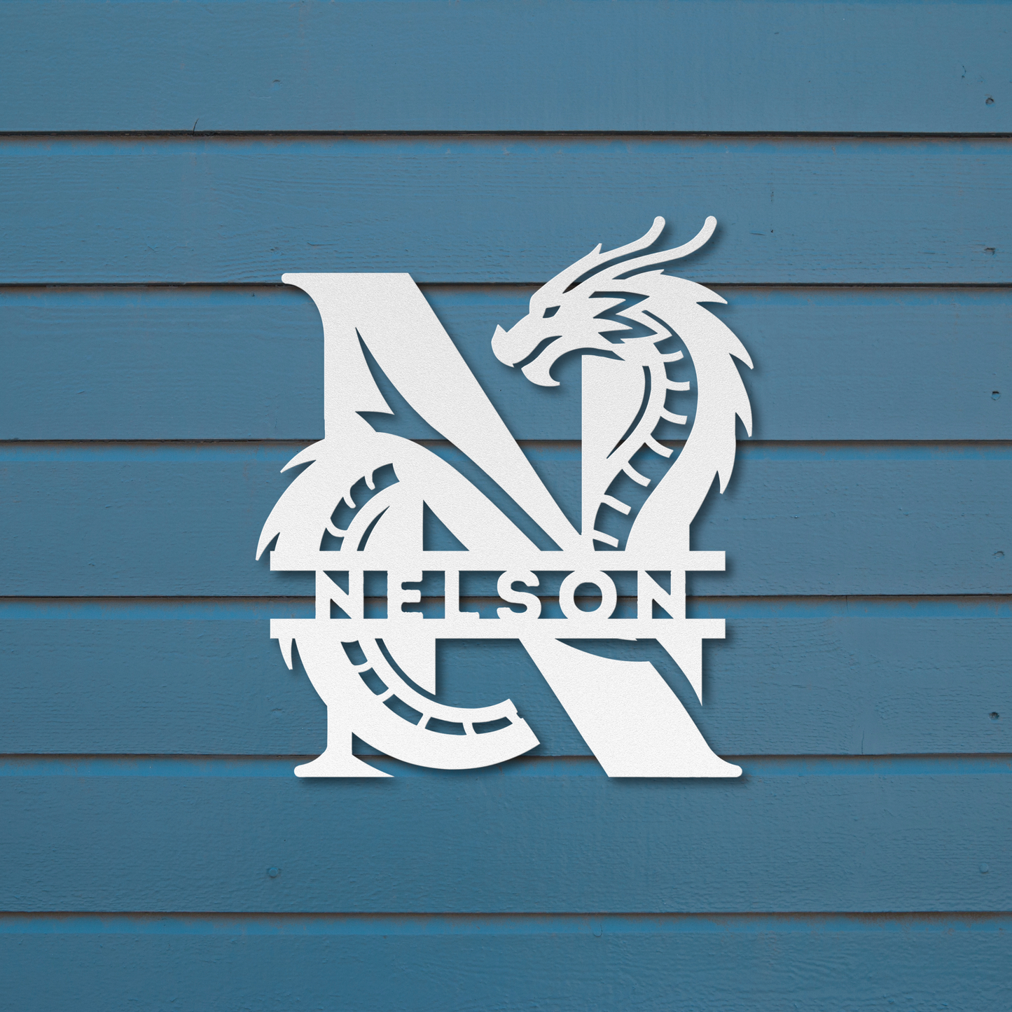 Custom Dragon Letter N Metal Sign: Bold and Imaginative