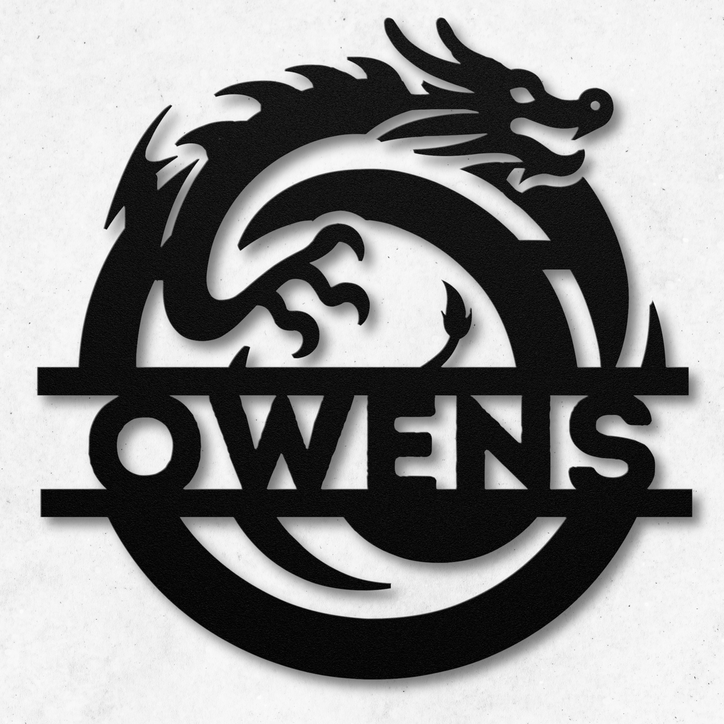 Custom Dragon Letter O Metal Sign: For Mythical Fans