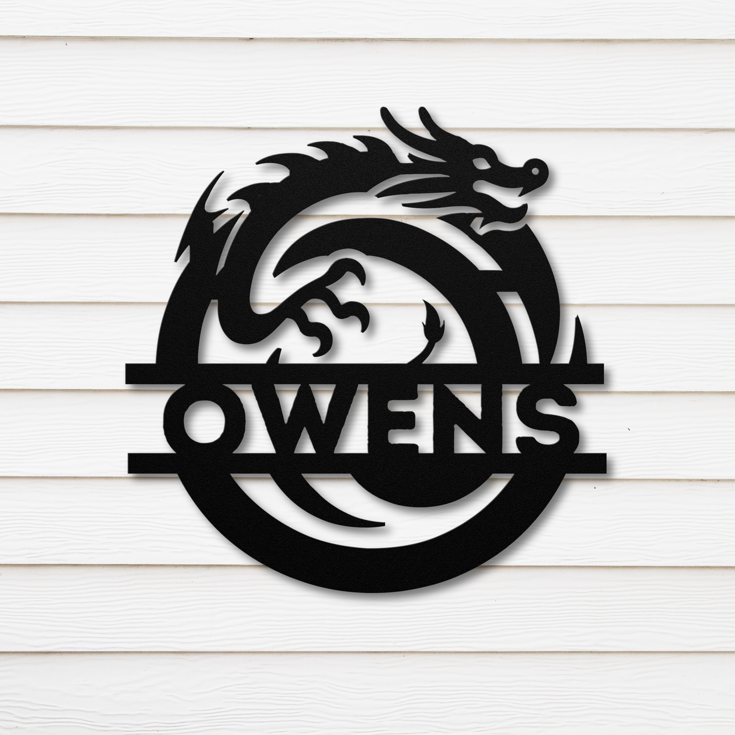 Custom Dragon Letter O Metal Sign: For Mythical Fans