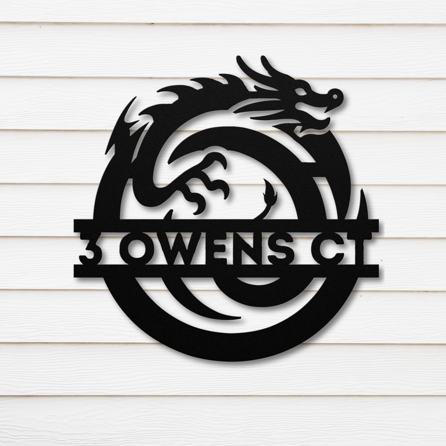 Custom Dragon Letter O Metal Sign: For Mythical Fans