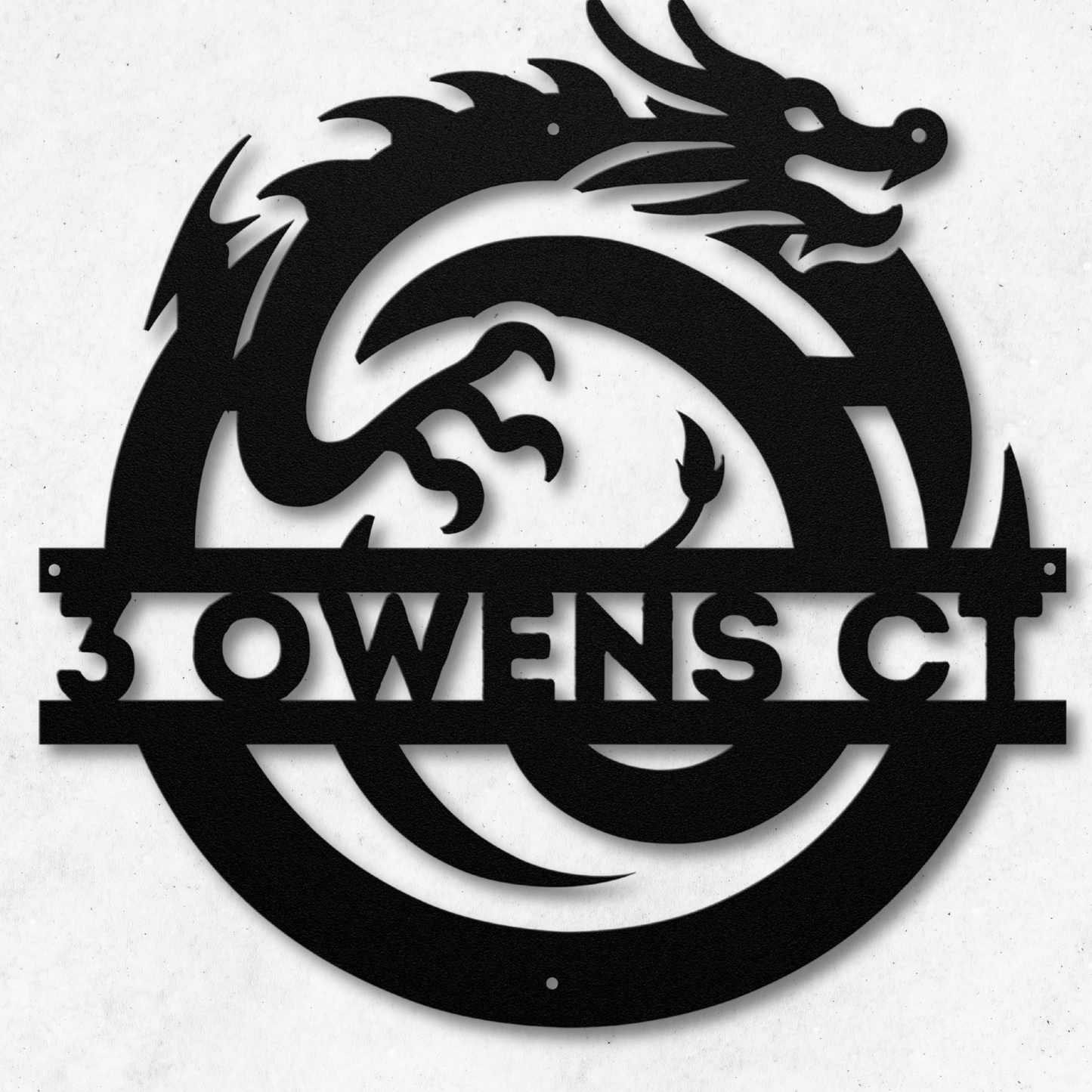 Custom Dragon Letter O Metal Sign: For Mythical Fans