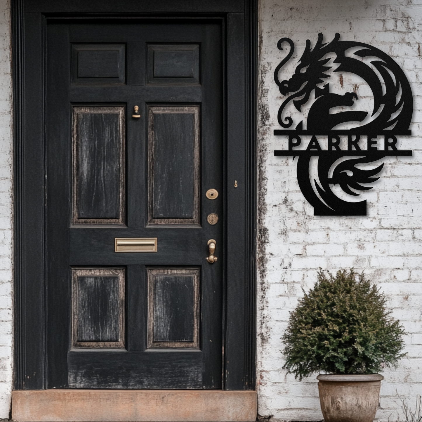 Custom Dragon Letter P Metal Sign: A Touch of Fantasy Flair