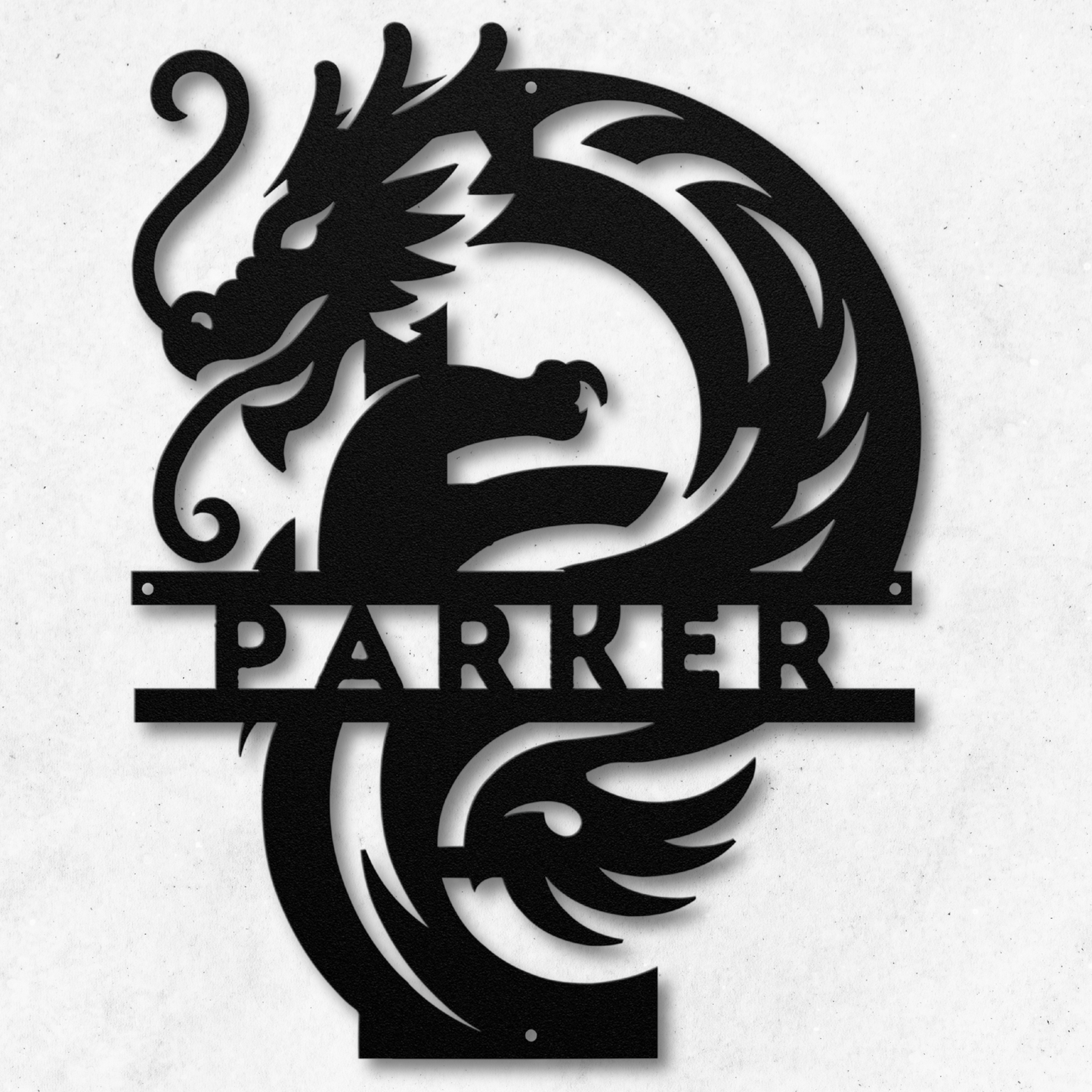 Custom Dragon Letter P Metal Sign: A Touch of Fantasy Flair