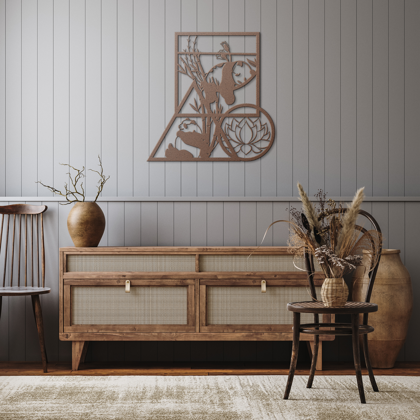Adorable Pandas Metal Wall Art: Bring Joy to Your Space
